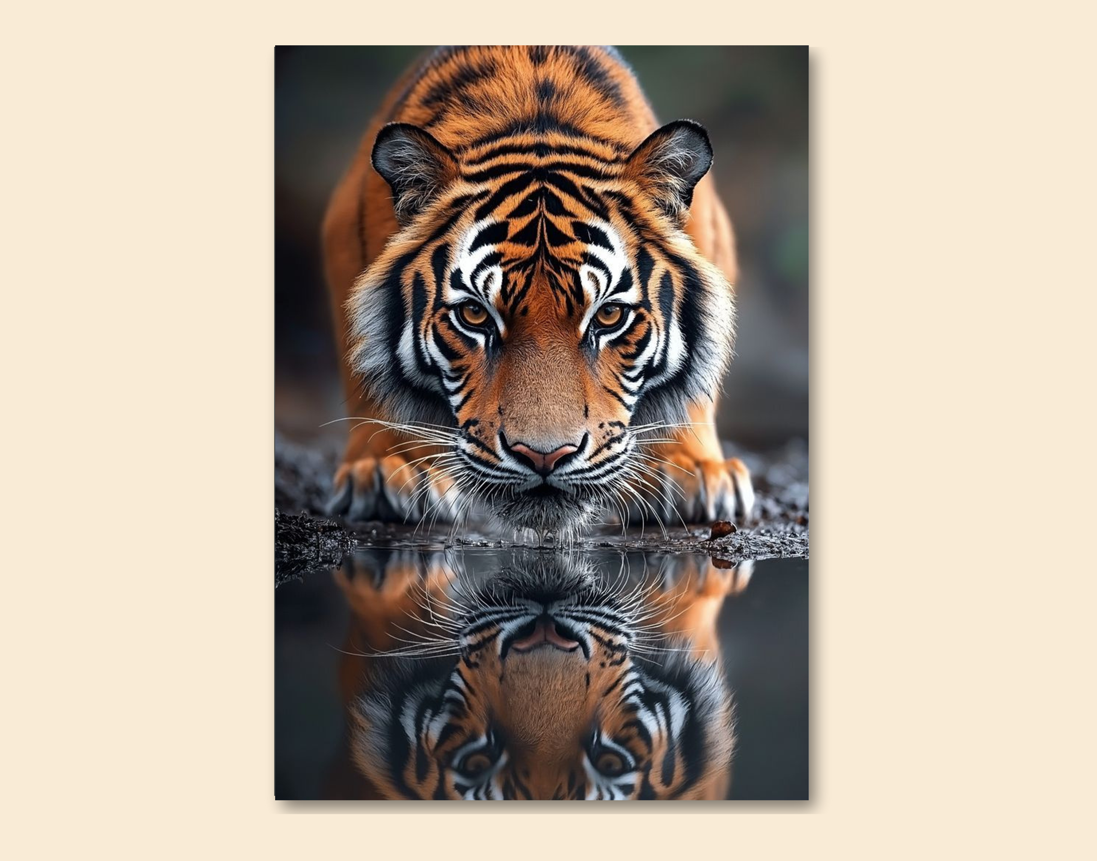 "Tiger Thirst Trap"- Shiny & Sturdy Metallic Poster Art That Pops & Sticks