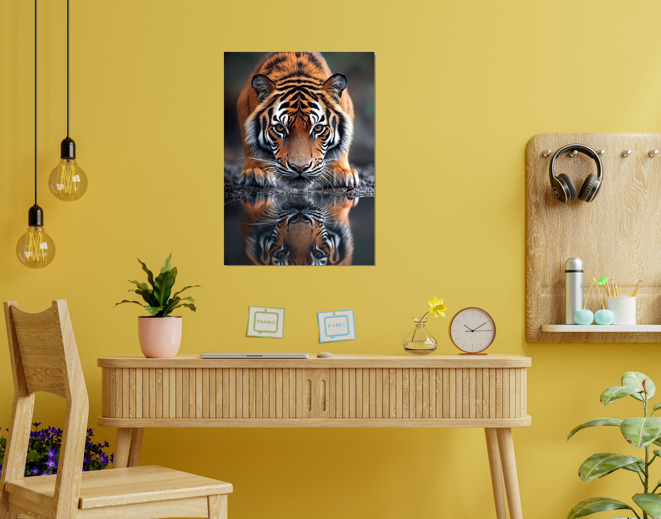"Tiger Thirst Trap"- Shiny & Sturdy Metallic Poster Art That Pops & Sticks