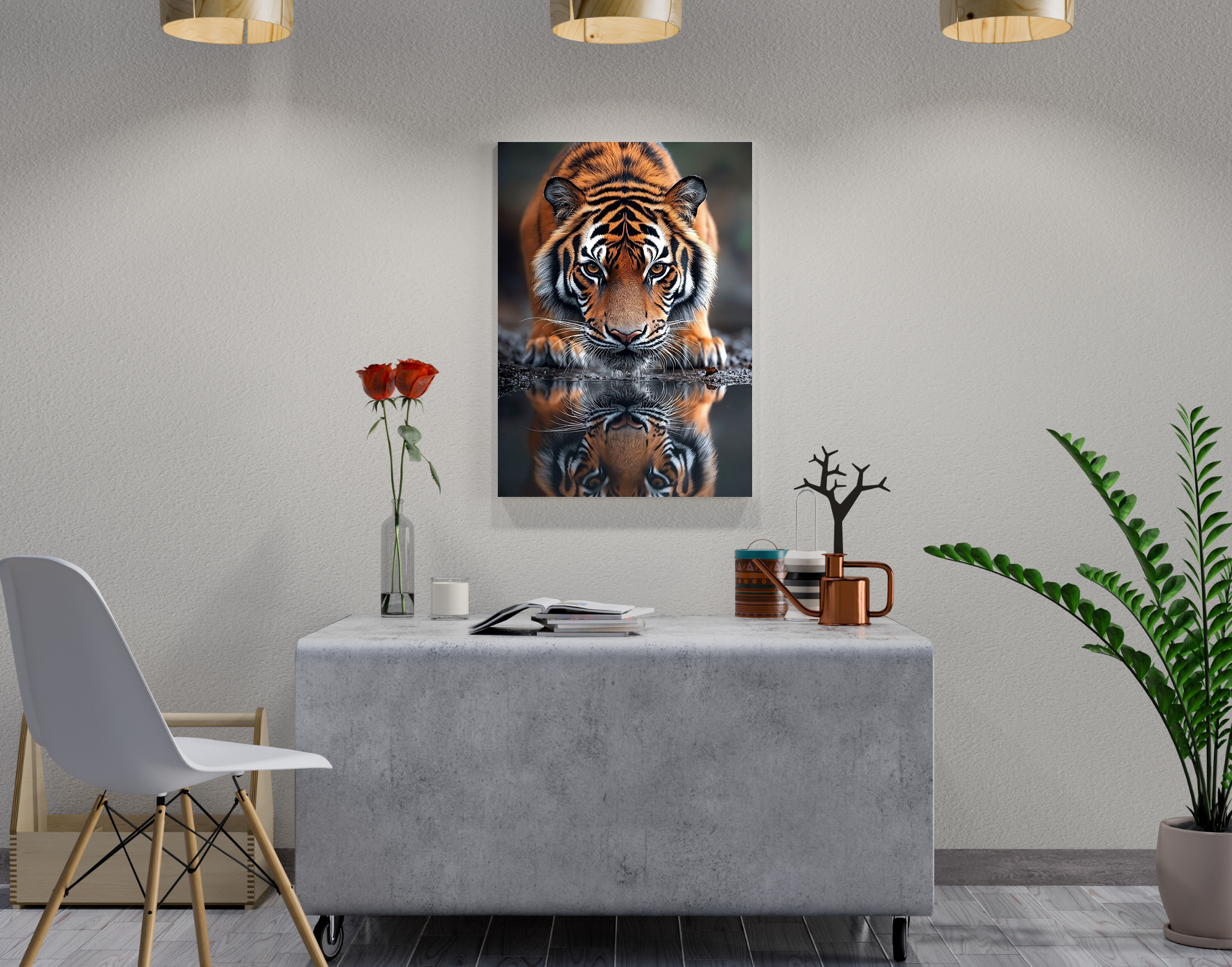 "Tiger Thirst Trap"- Shiny & Sturdy Metallic Poster Art That Pops & Sticks