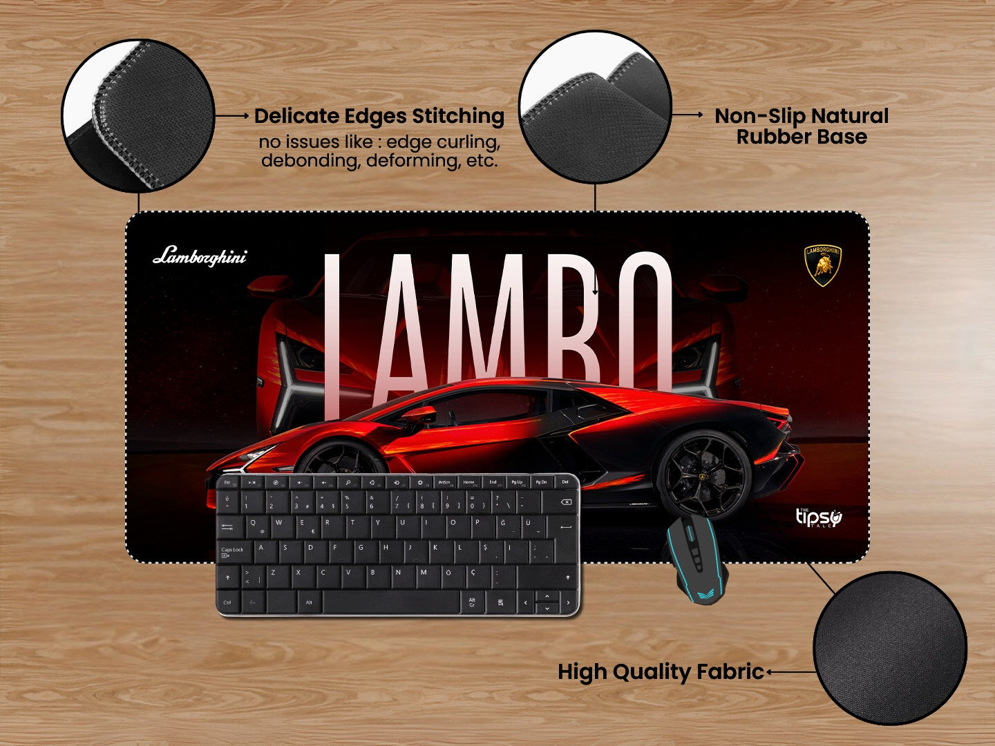 "LAMBO REVUELTO" Gaming Mousepad Elevate Your Gaming Experience