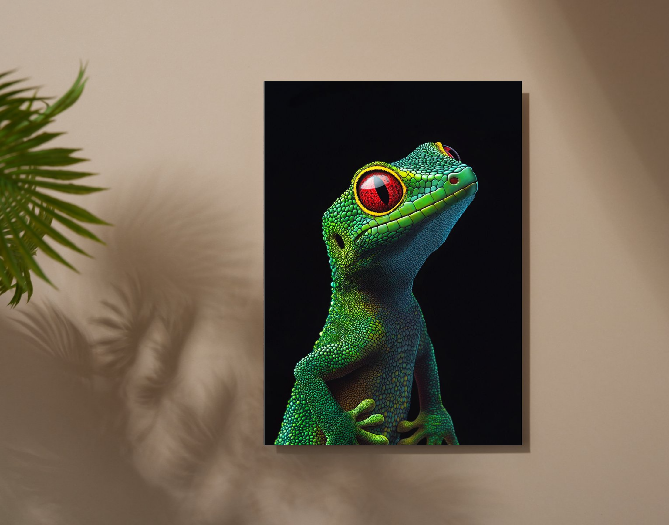 "Chameleons- Lizards"- Shiny & Sturdy Metallic Poster Art That Pops & Sticks