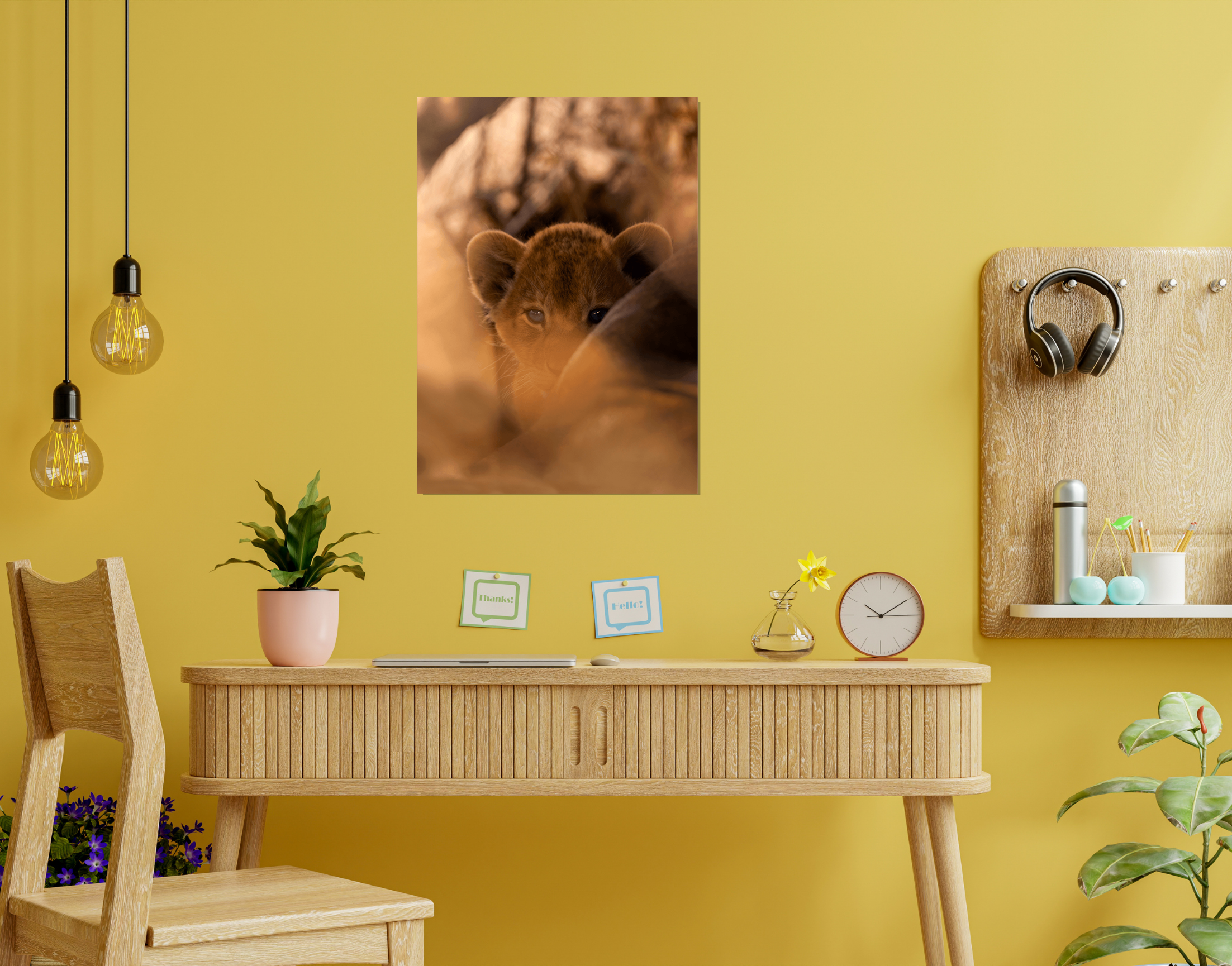 "Cub Lion"- Shiny & Sturdy Metallic Poster Art That Pops & Sticks