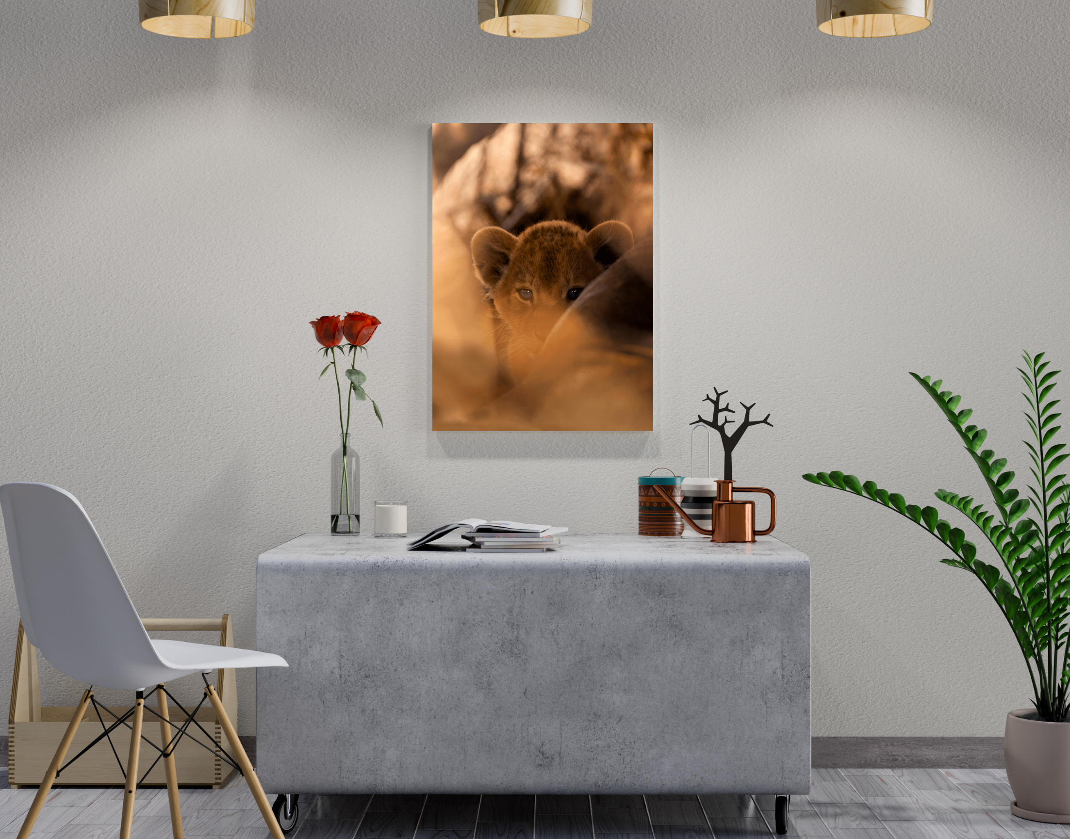 "Cub Lion"- Shiny & Sturdy Metallic Poster Art That Pops & Sticks