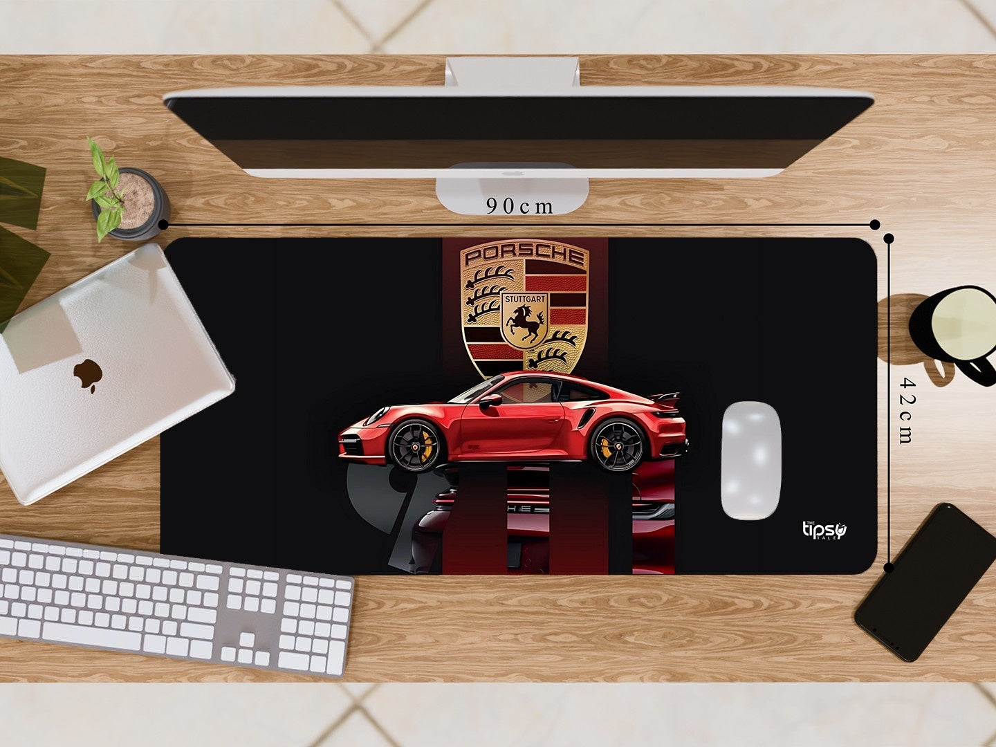 "911 RED PORSCHE" Gaming Mousepad Elevate Your Gaming Experience