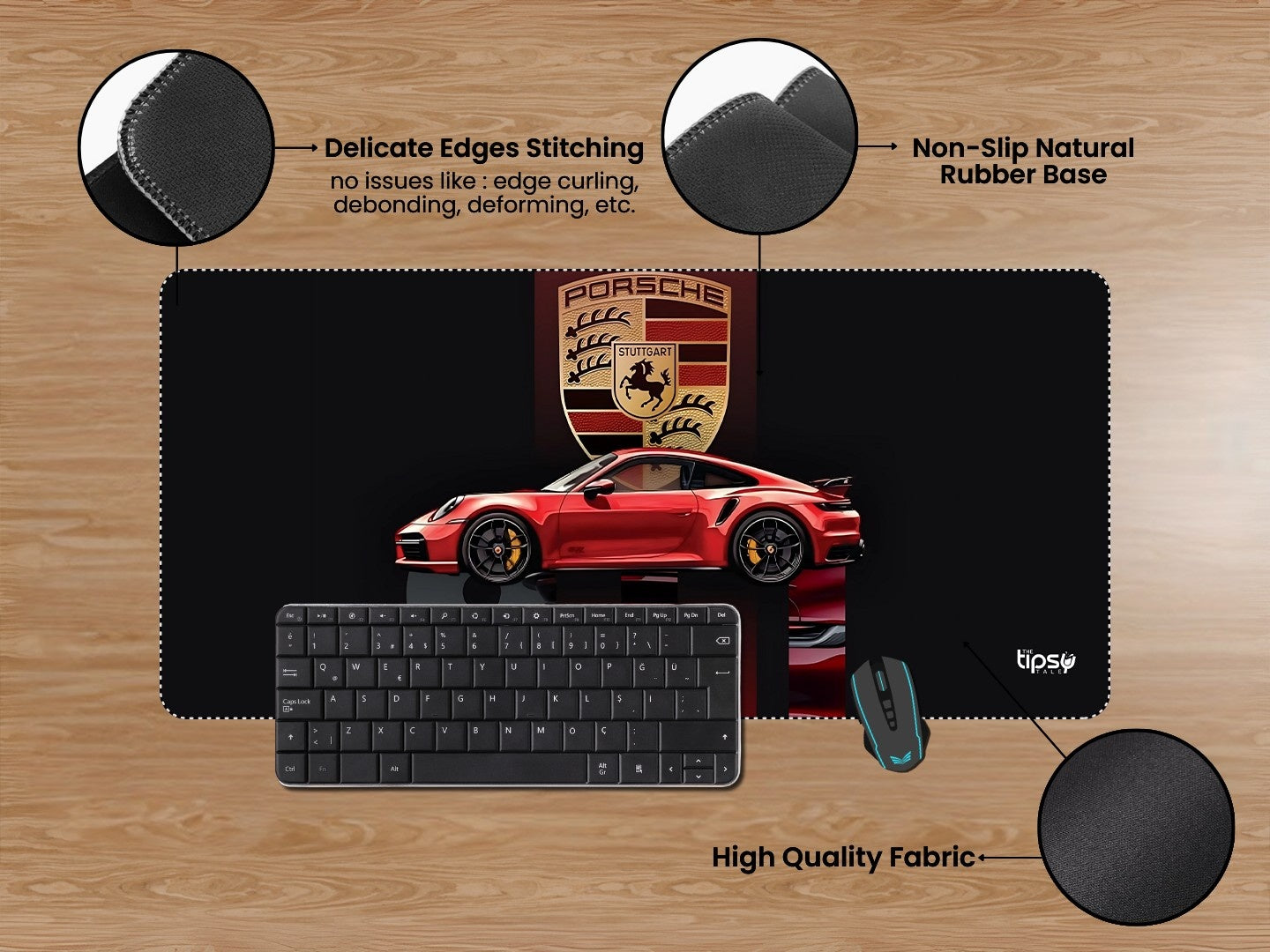 "911 RED PORSCHE" Gaming Mousepad Elevate Your Gaming Experience