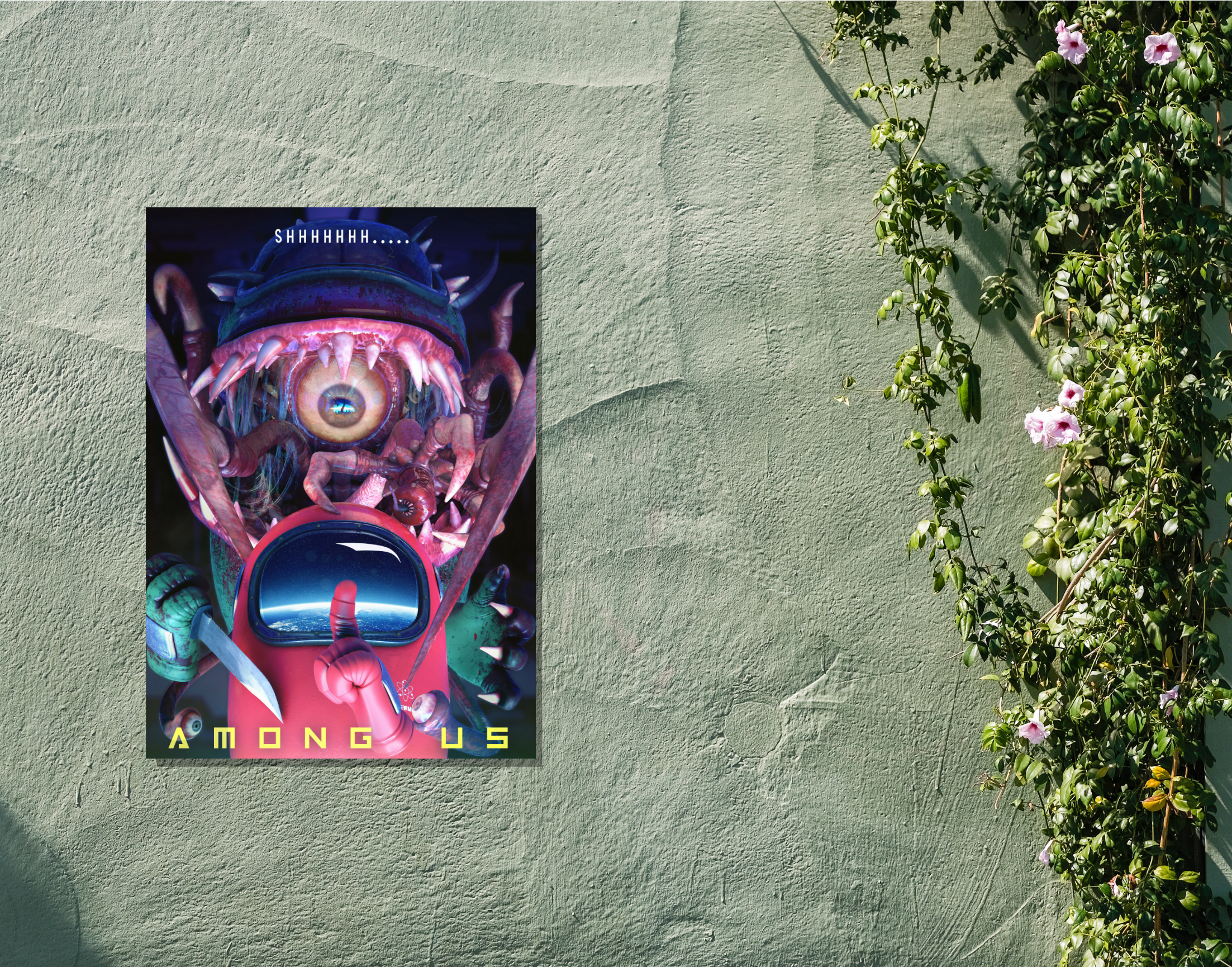 "AMONG US: IMPOSTER PORTAL"- Shiny & Sturdy Metallic Poster Art That Pops & Sticks (Literally!)