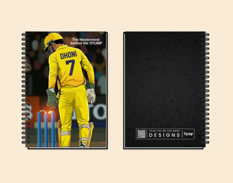"CRICKET FANBASE J7: MAHENDRA SINGH DHONI" -Elegant & Inspiring Diary for Daily Reflection