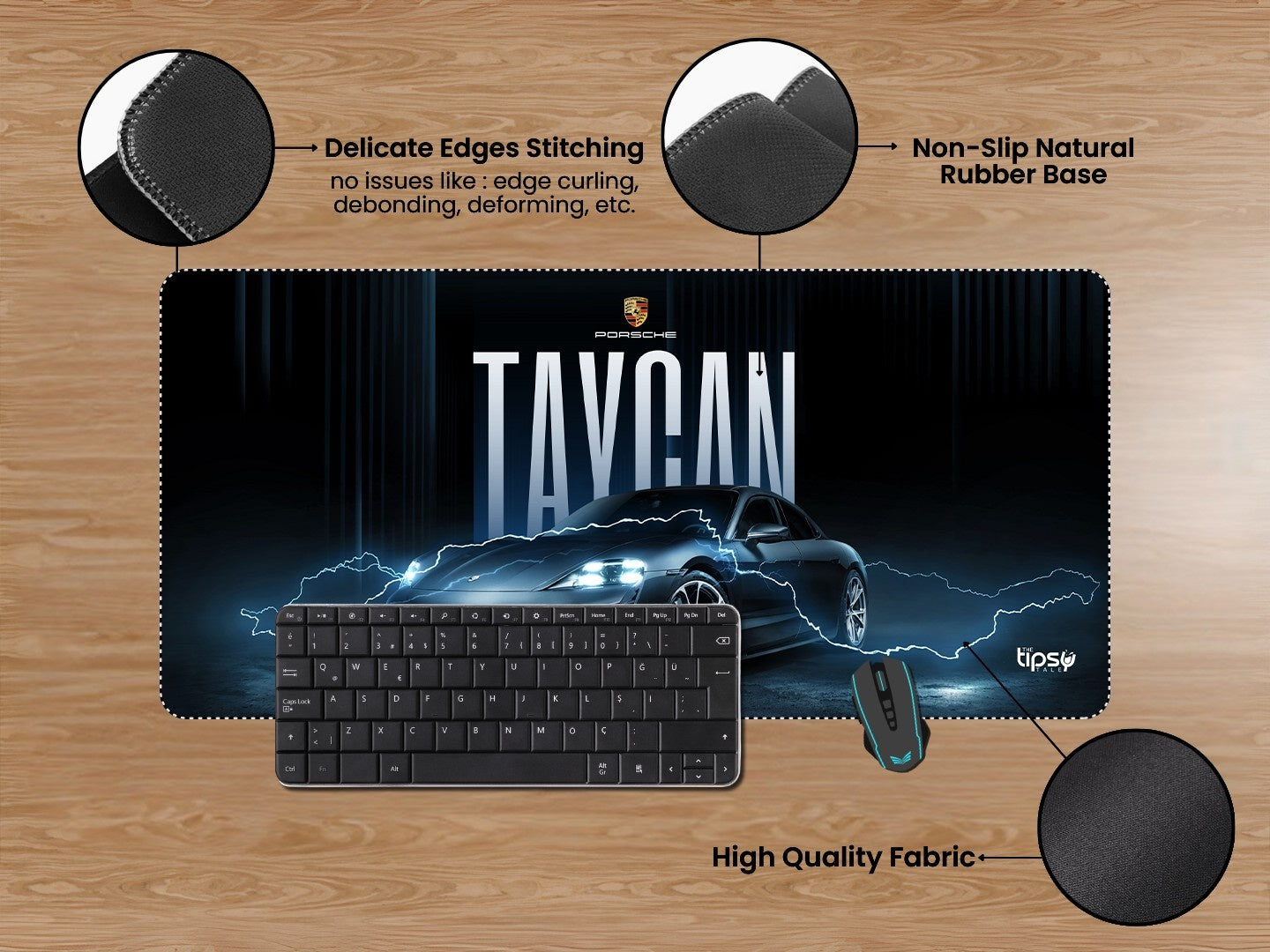 "TAYCAN - PORSCHE" Gaming Mousepad Elevate Your Gaming Experience