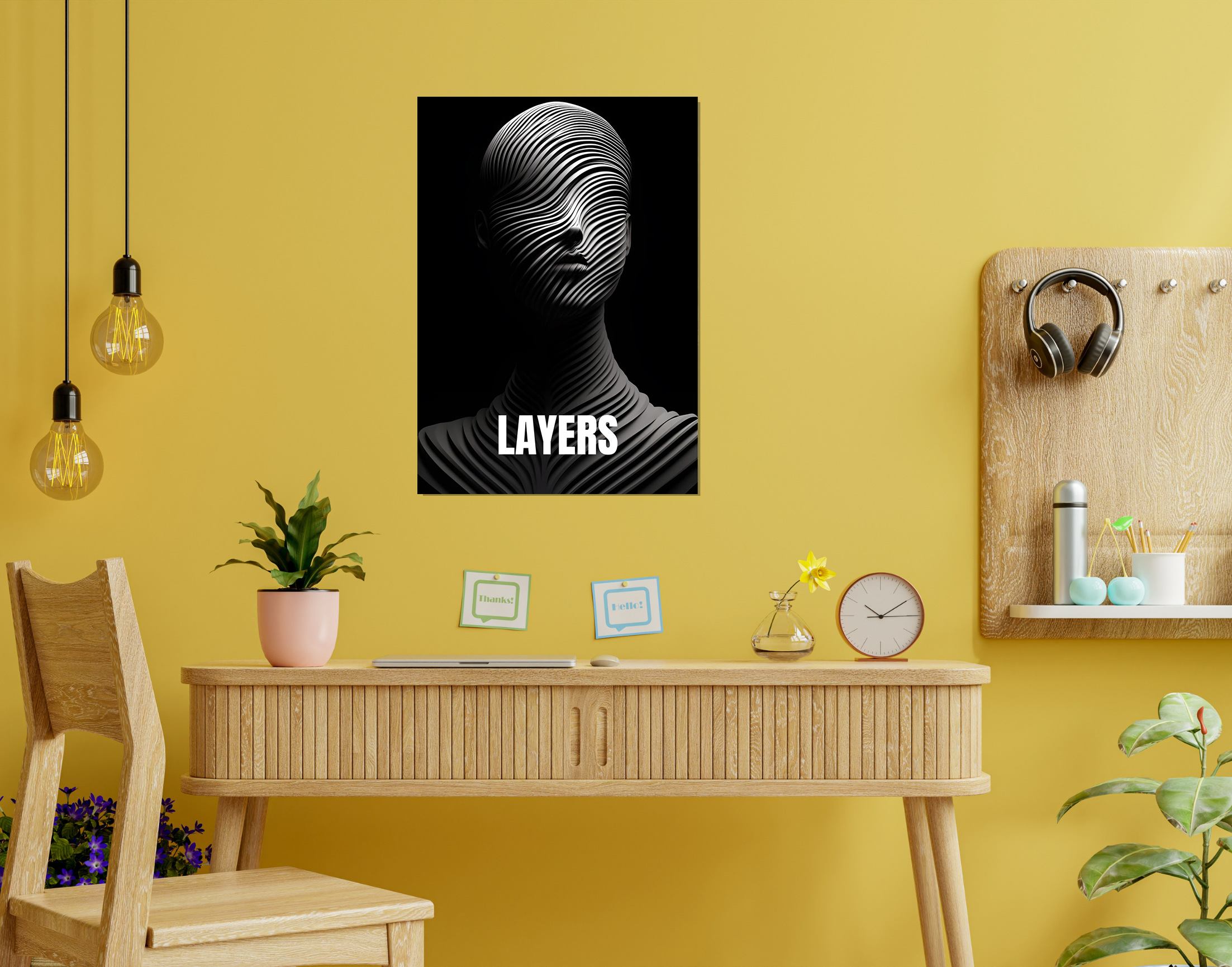 "Metallic Layers"- Shiny & Sturdy Metallic Poster Art That Pops & Sticks