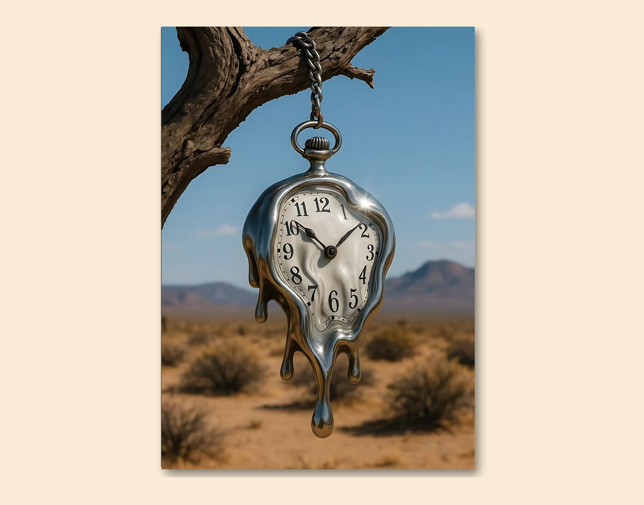 "Melt with Time"- Shiny & Sturdy Metallic Poster Art That Pops & Sticks