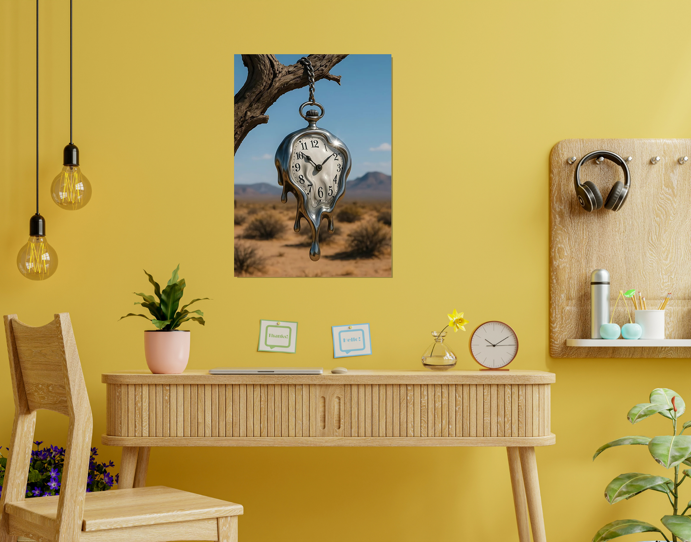"Melt with Time"- Shiny & Sturdy Metallic Poster Art That Pops & Sticks