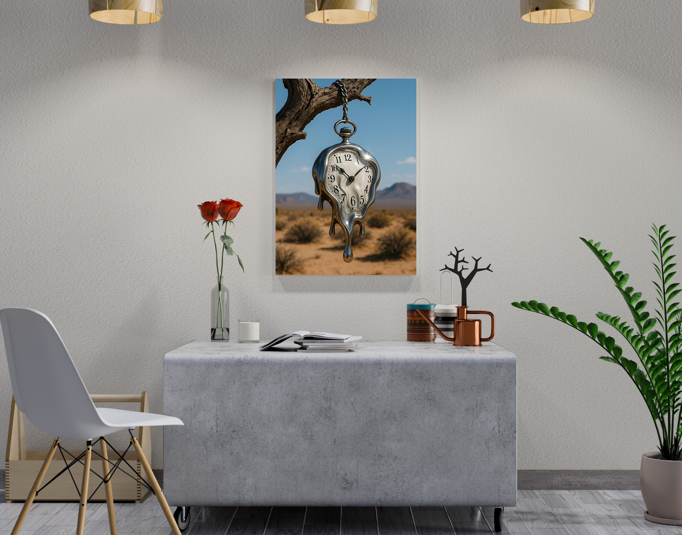 "Melt with Time"- Shiny & Sturdy Metallic Poster Art That Pops & Sticks