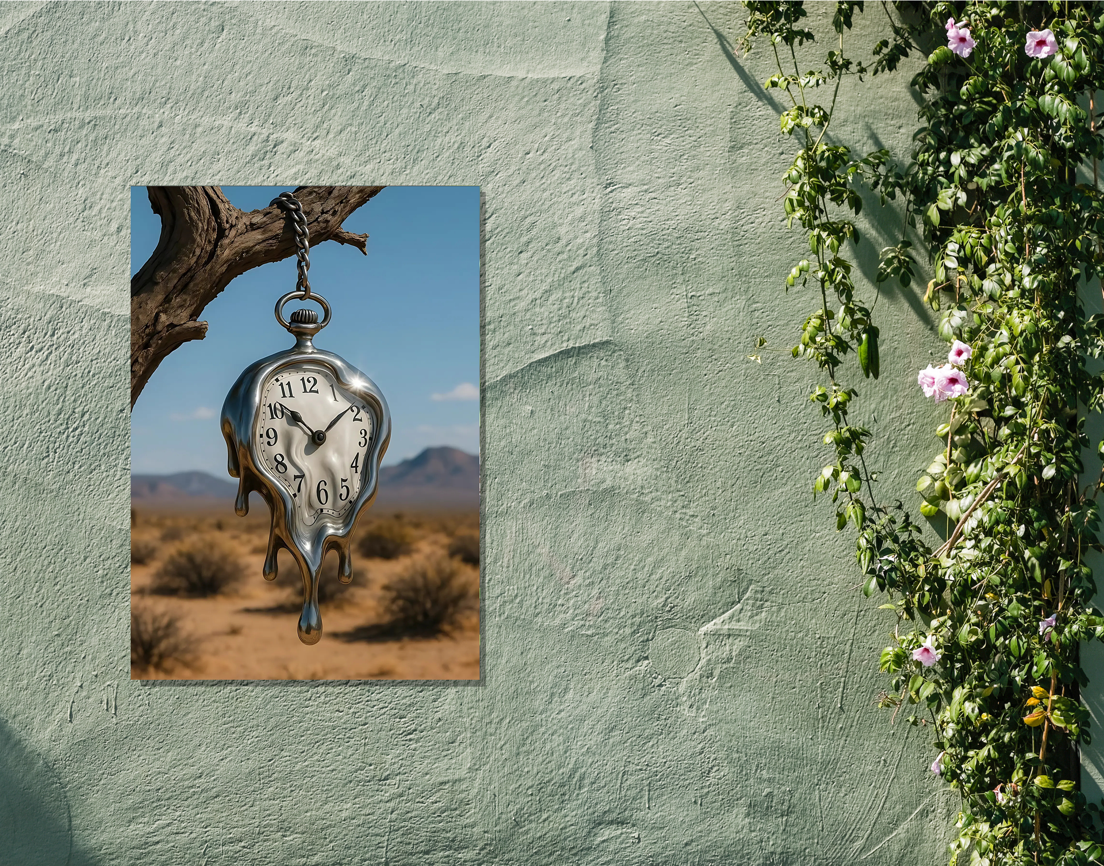 "Melt with Time"- Shiny & Sturdy Metallic Poster Art That Pops & Sticks
