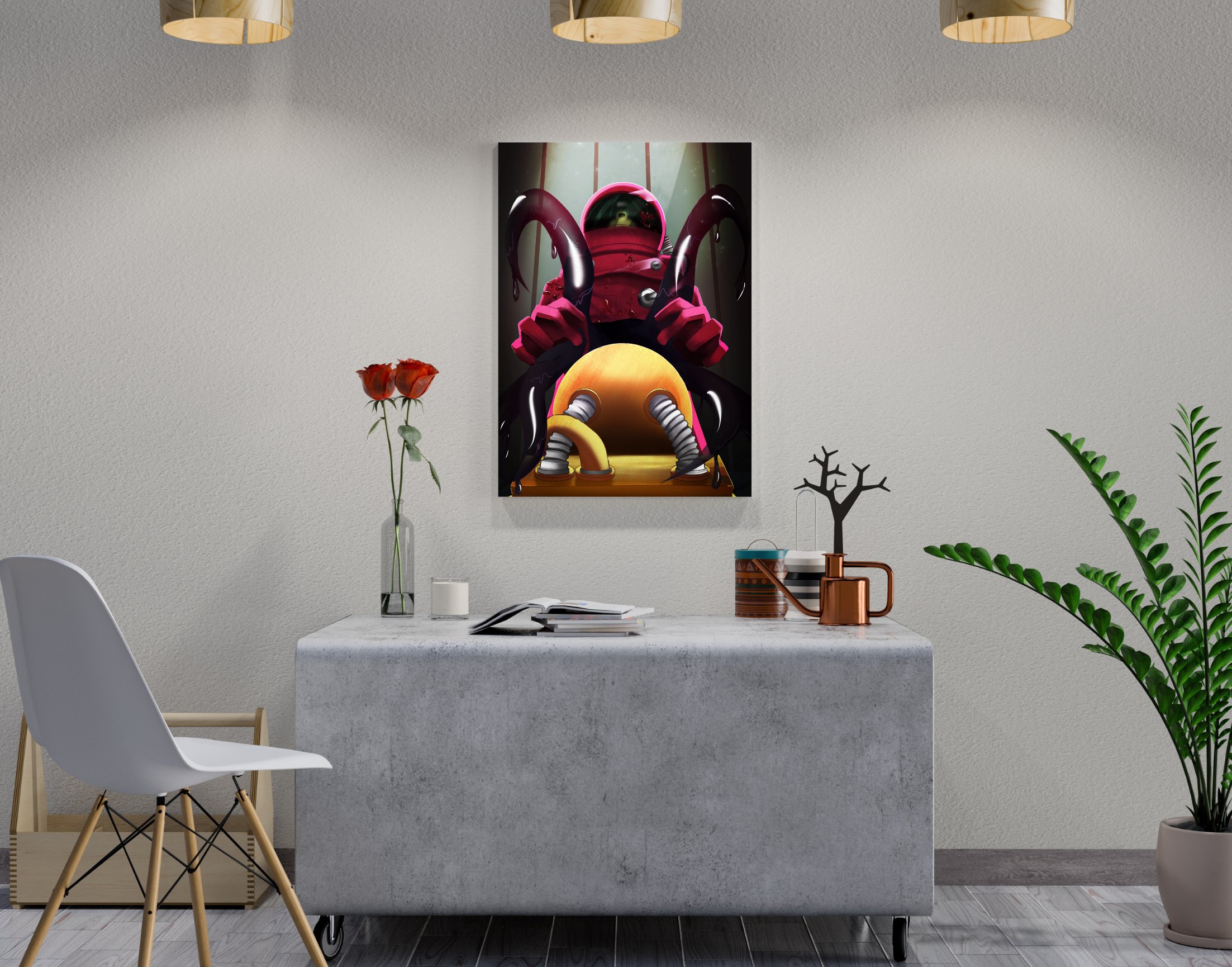 "AMONG US: IMPOSTER PORTAL GAMING"- Shiny & Sturdy Metallic Poster Art That Pops & Sticks (Literally!)