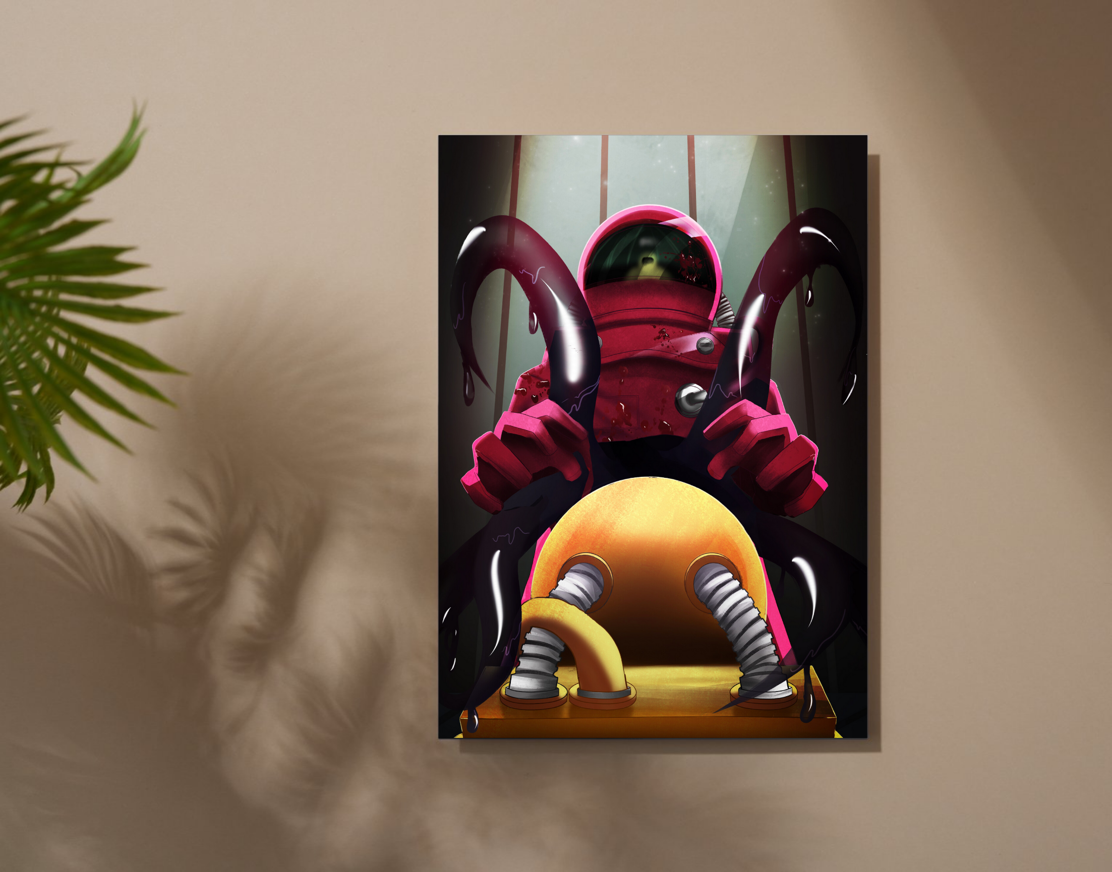 "AMONG US: IMPOSTER PORTAL GAMING"- Shiny & Sturdy Metallic Poster Art That Pops & Sticks (Literally!)