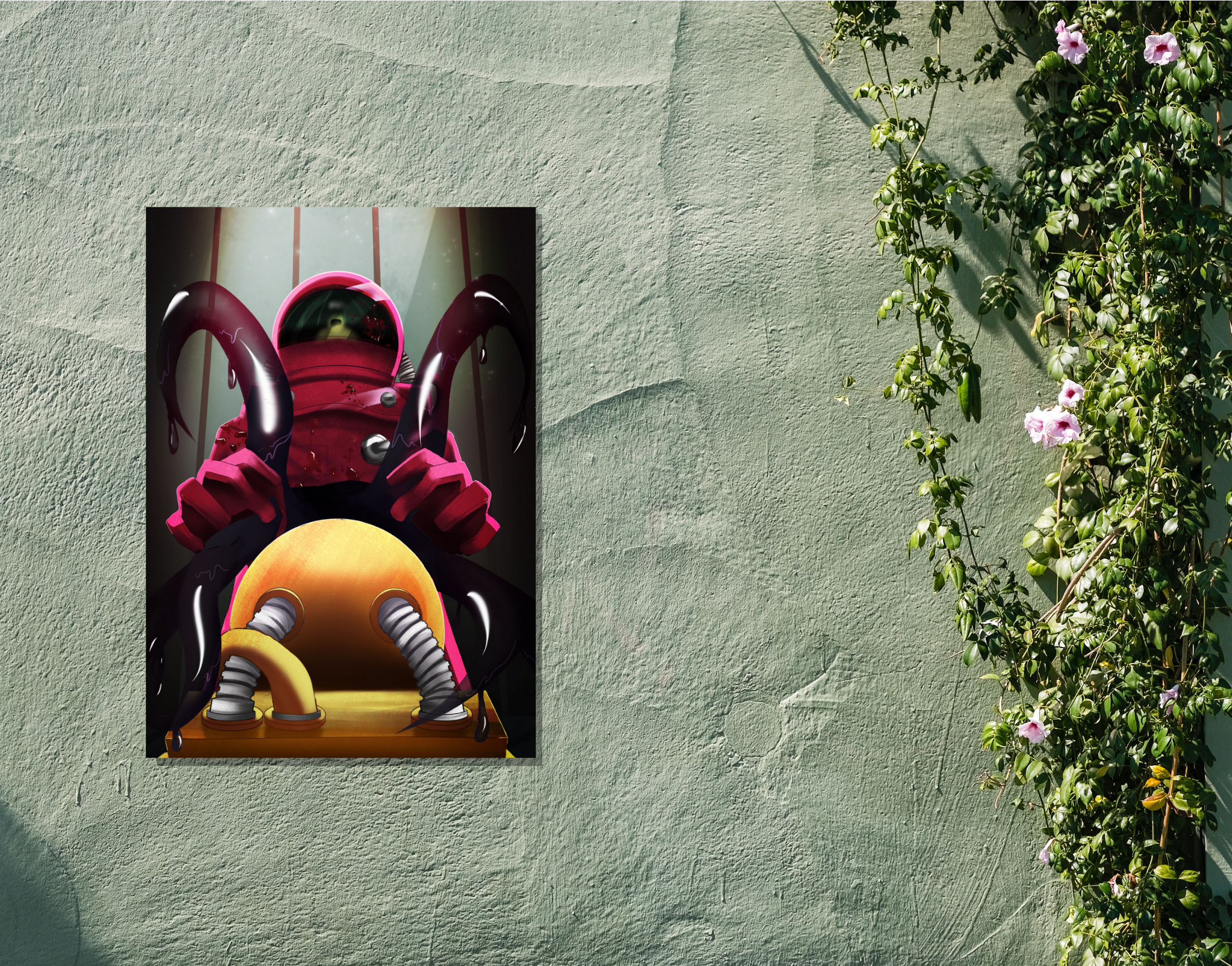 "AMONG US: IMPOSTER PORTAL GAMING"- Shiny & Sturdy Metallic Poster Art That Pops & Sticks (Literally!)