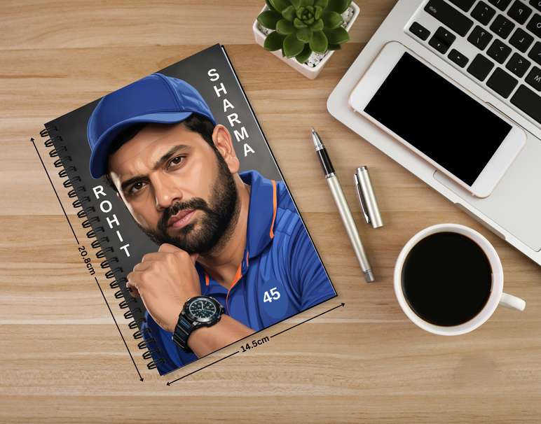 "ROHIT SHARMA: CRICKET FANDOM" -Elegant & Inspiring Diary for Daily Reflection