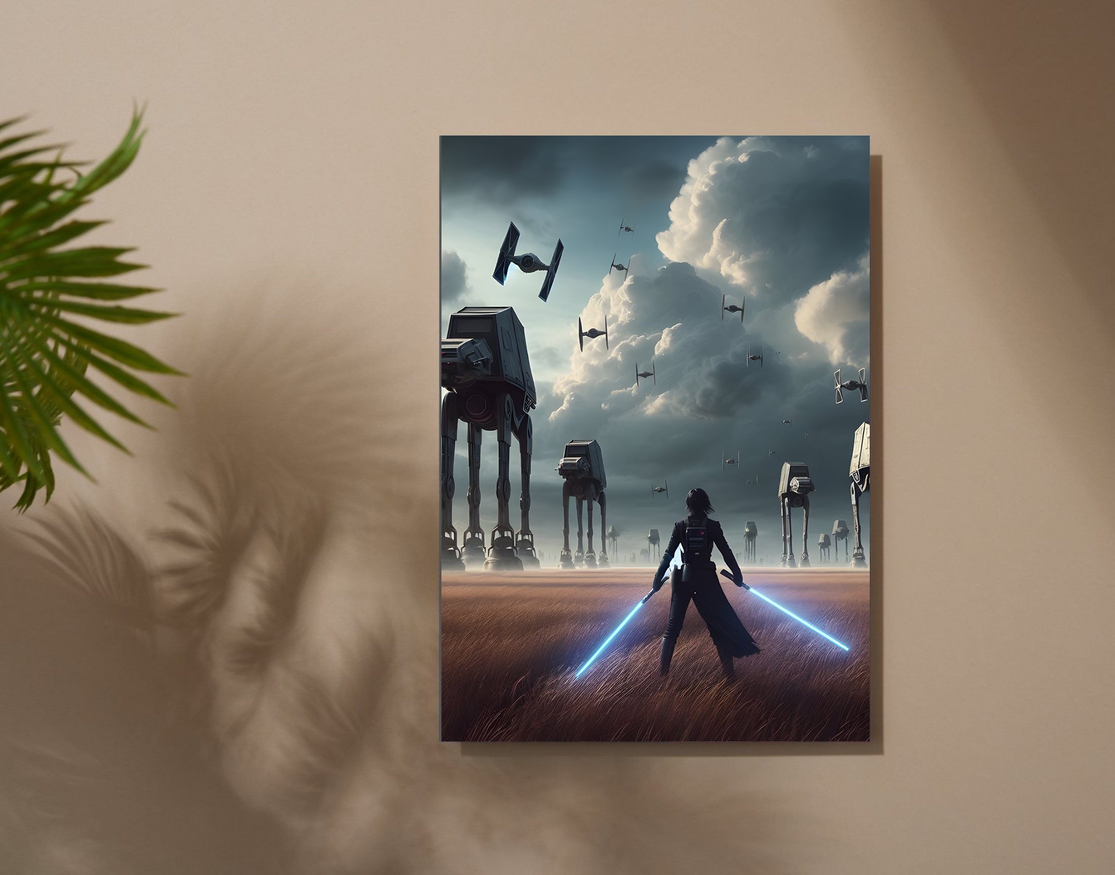 "Star War- Warrior"- Shiny & Sturdy Metallic Poster Art That Pops & Sticks