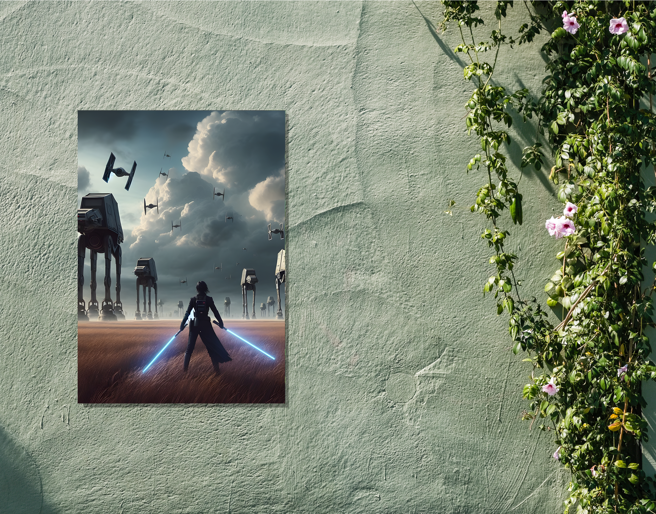 "Star War- Warrior"- Shiny & Sturdy Metallic Poster Art That Pops & Sticks