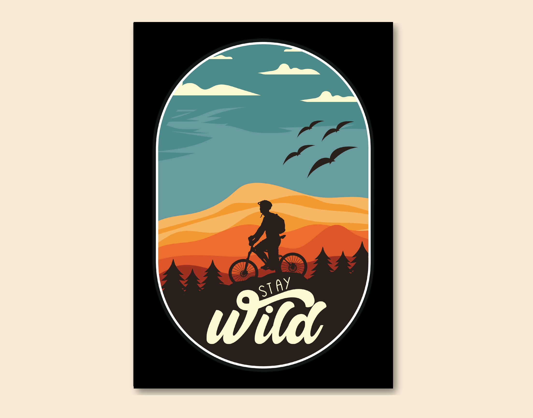 "Stay Wild"- Shiny & Sturdy Metallic Poster Art That Pops & Sticks