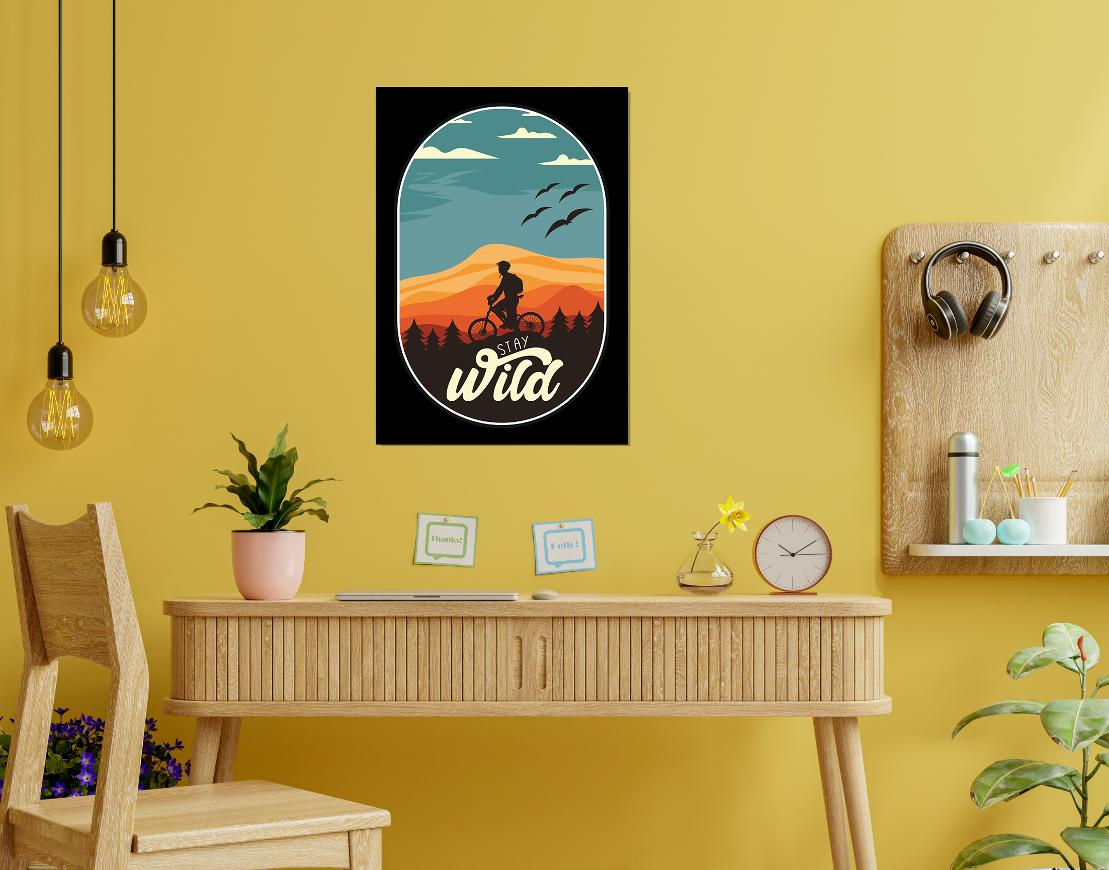 "Stay Wild"- Shiny & Sturdy Metallic Poster Art That Pops & Sticks