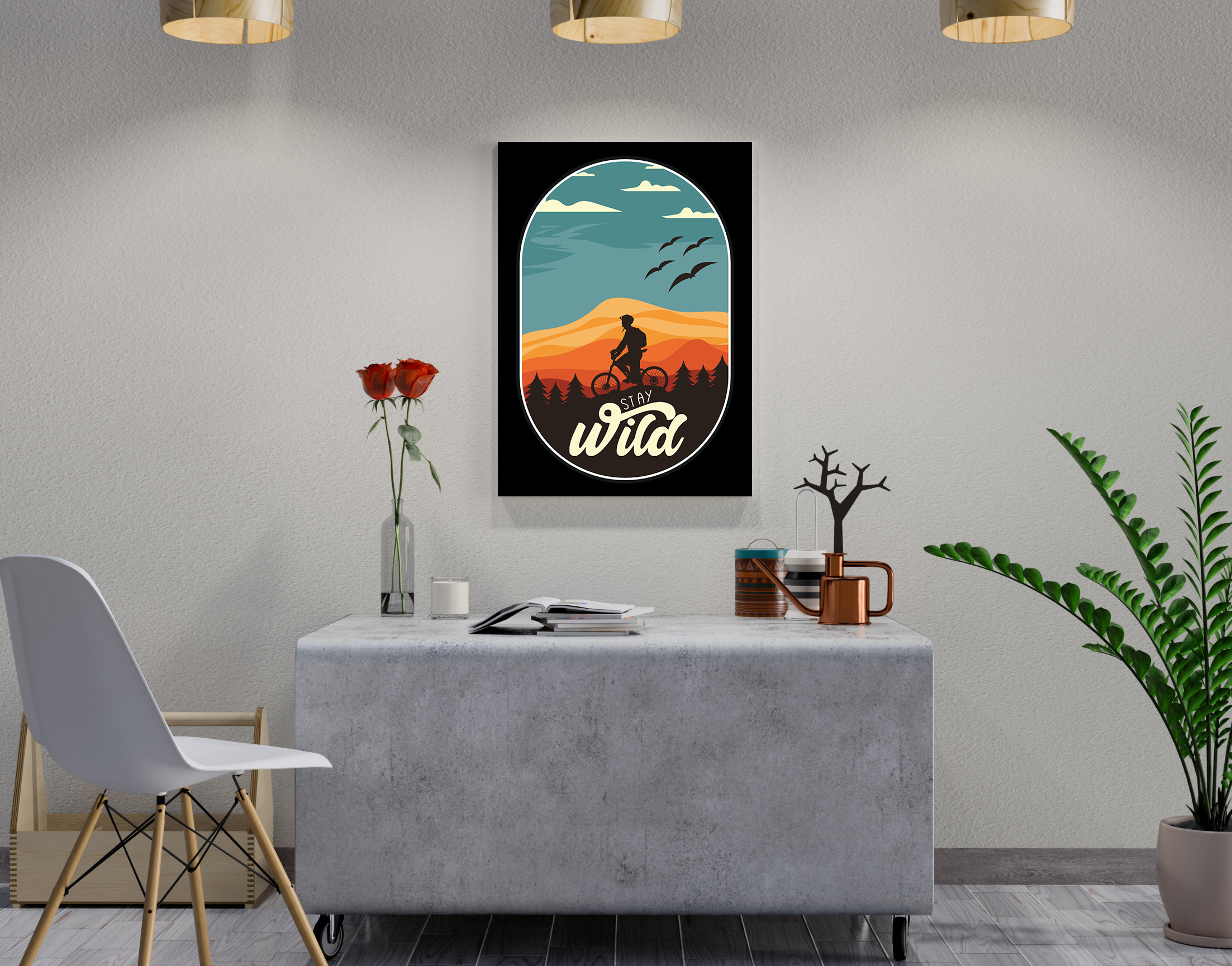 "Stay Wild"- Shiny & Sturdy Metallic Poster Art That Pops & Sticks