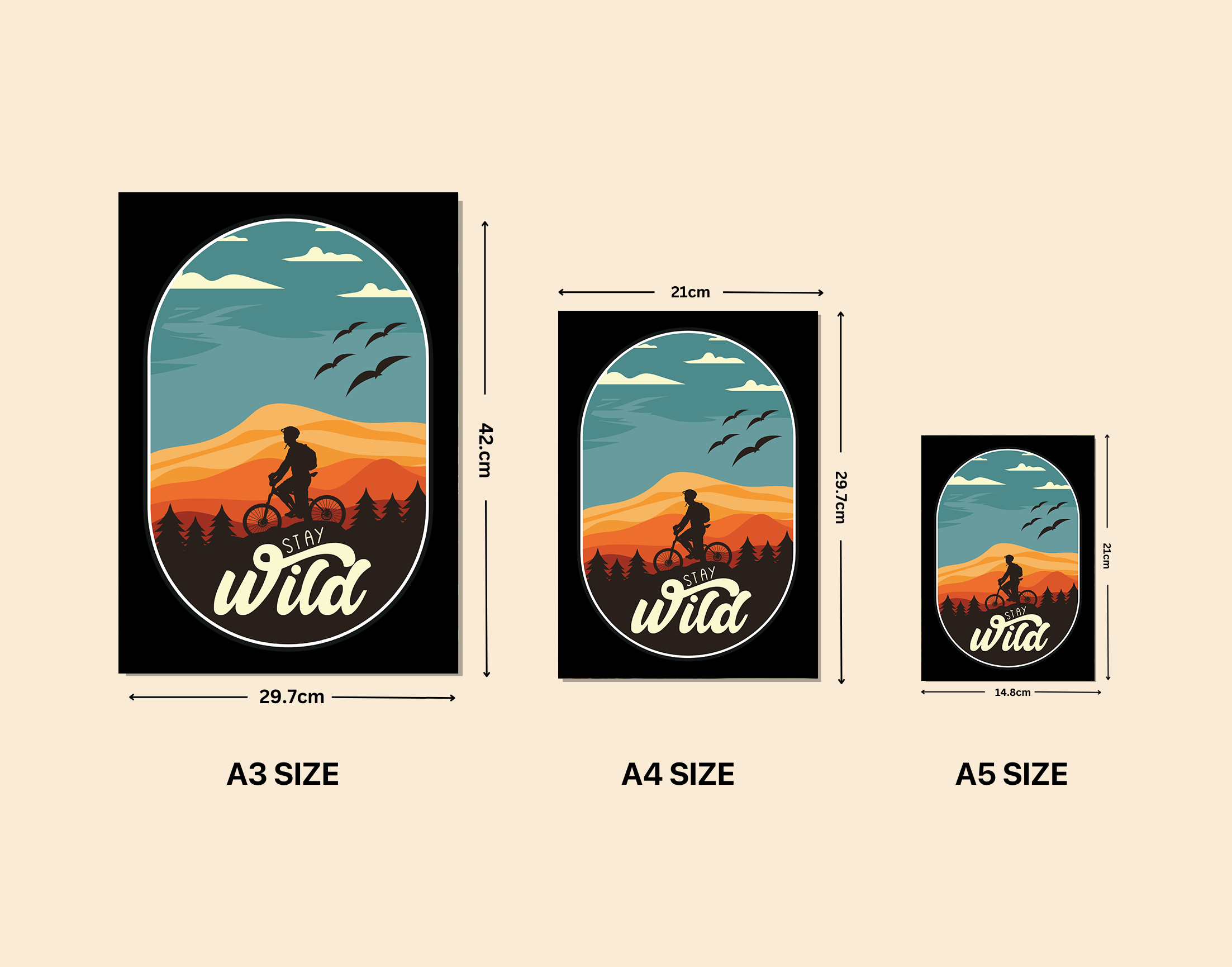 "Stay Wild"- Shiny & Sturdy Metallic Poster Art That Pops & Sticks