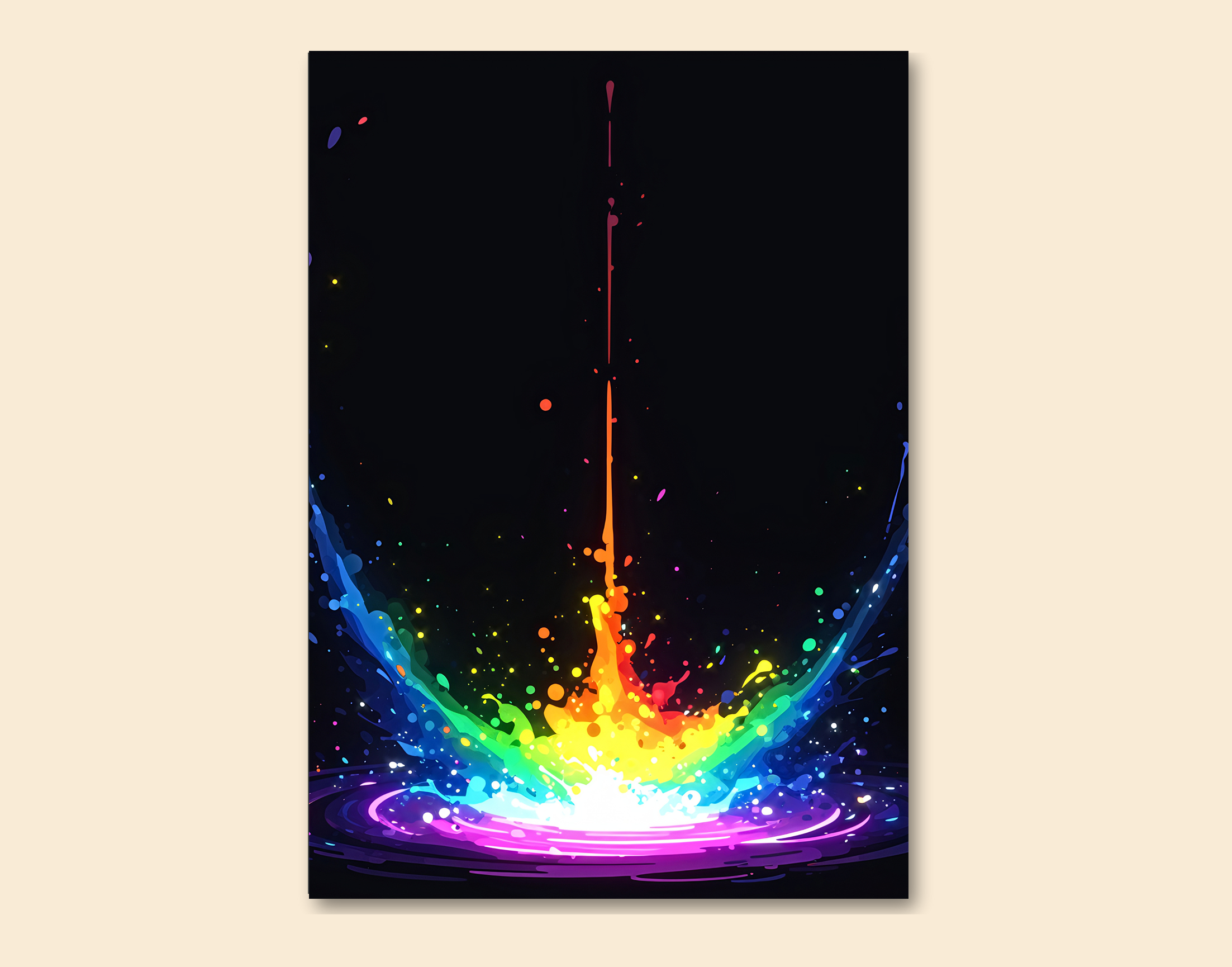 "Paint Splash"- Shiny & Sturdy Metallic Poster Art That Pops & Sticks