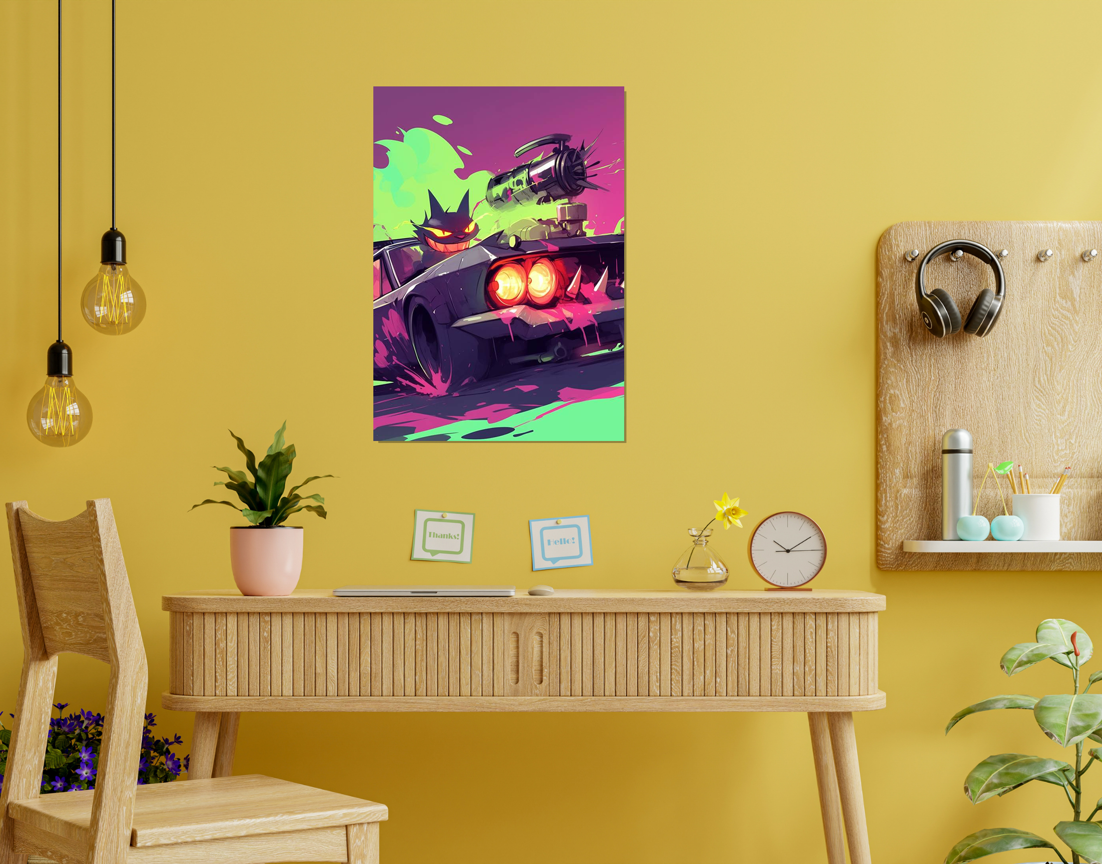 "Villian on the Run"- Shiny & Sturdy Metallic Poster Art That Pops & Sticks