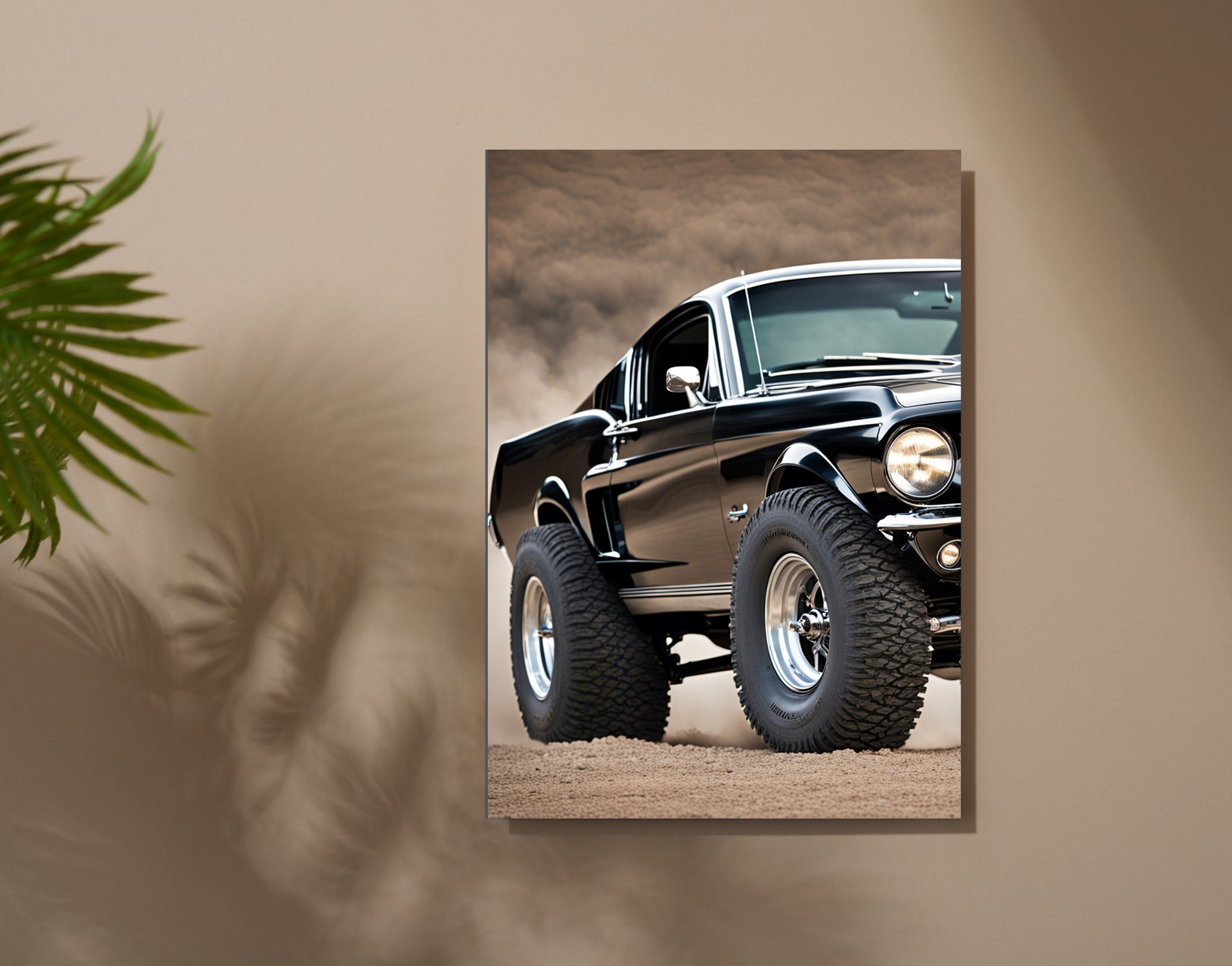 "Car Lover- Vintage Forever"- Shiny & Sturdy Metallic Poster Art That Pops & Sticks