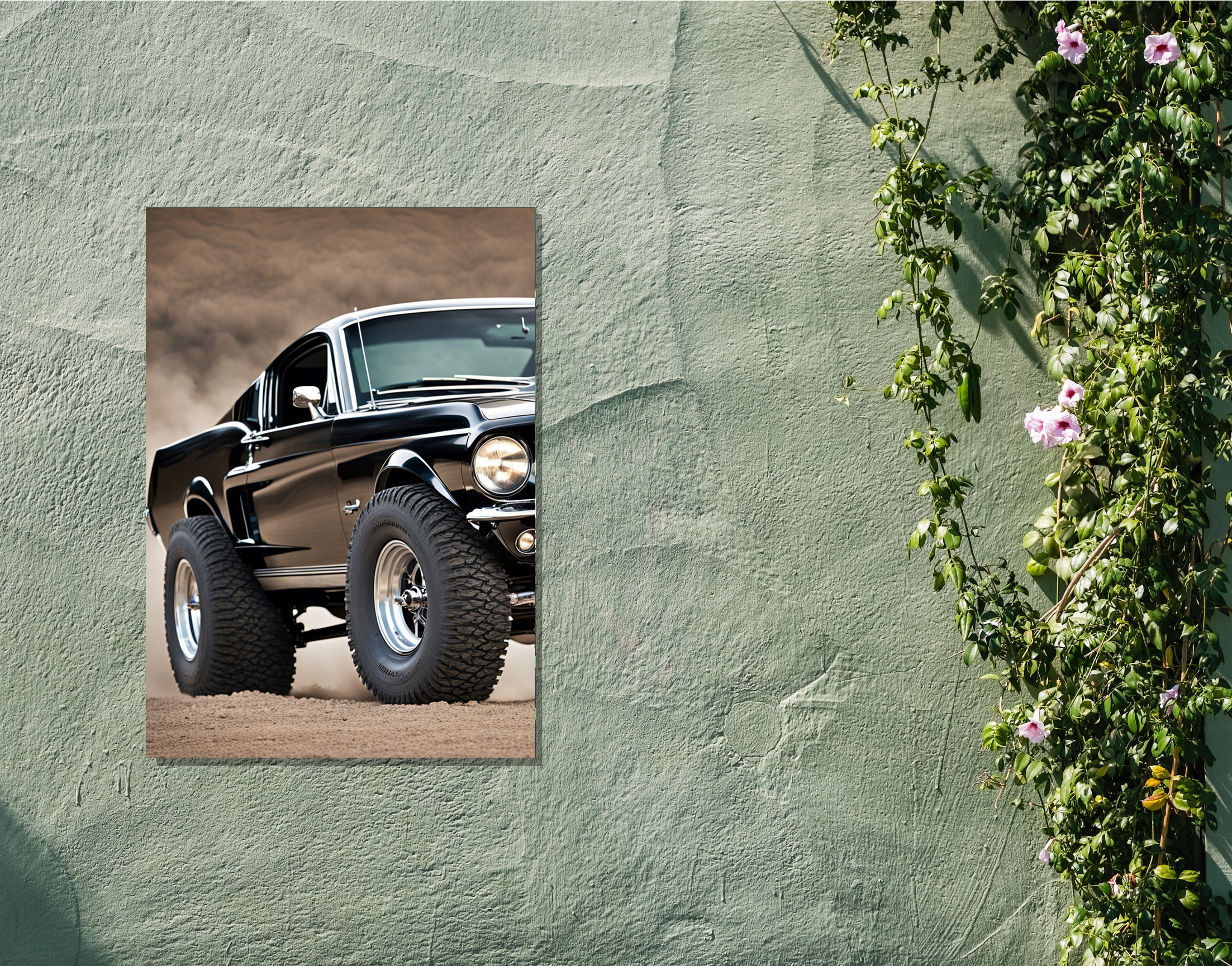 "Car Lover- Vintage Forever"- Shiny & Sturdy Metallic Poster Art That Pops & Sticks