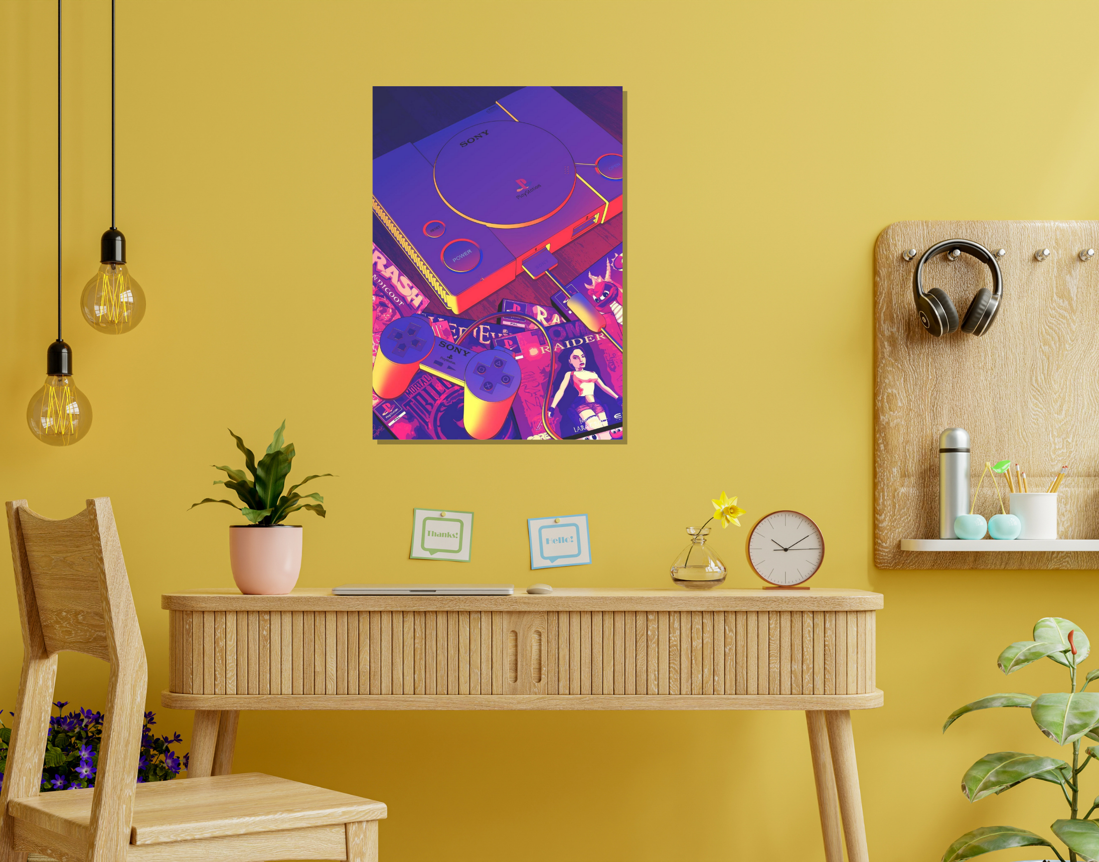 "SONY PLAY STATION: RAIDER"- Shiny & Sturdy Metallic Poster Art That Pops & Sticks (Literally!)