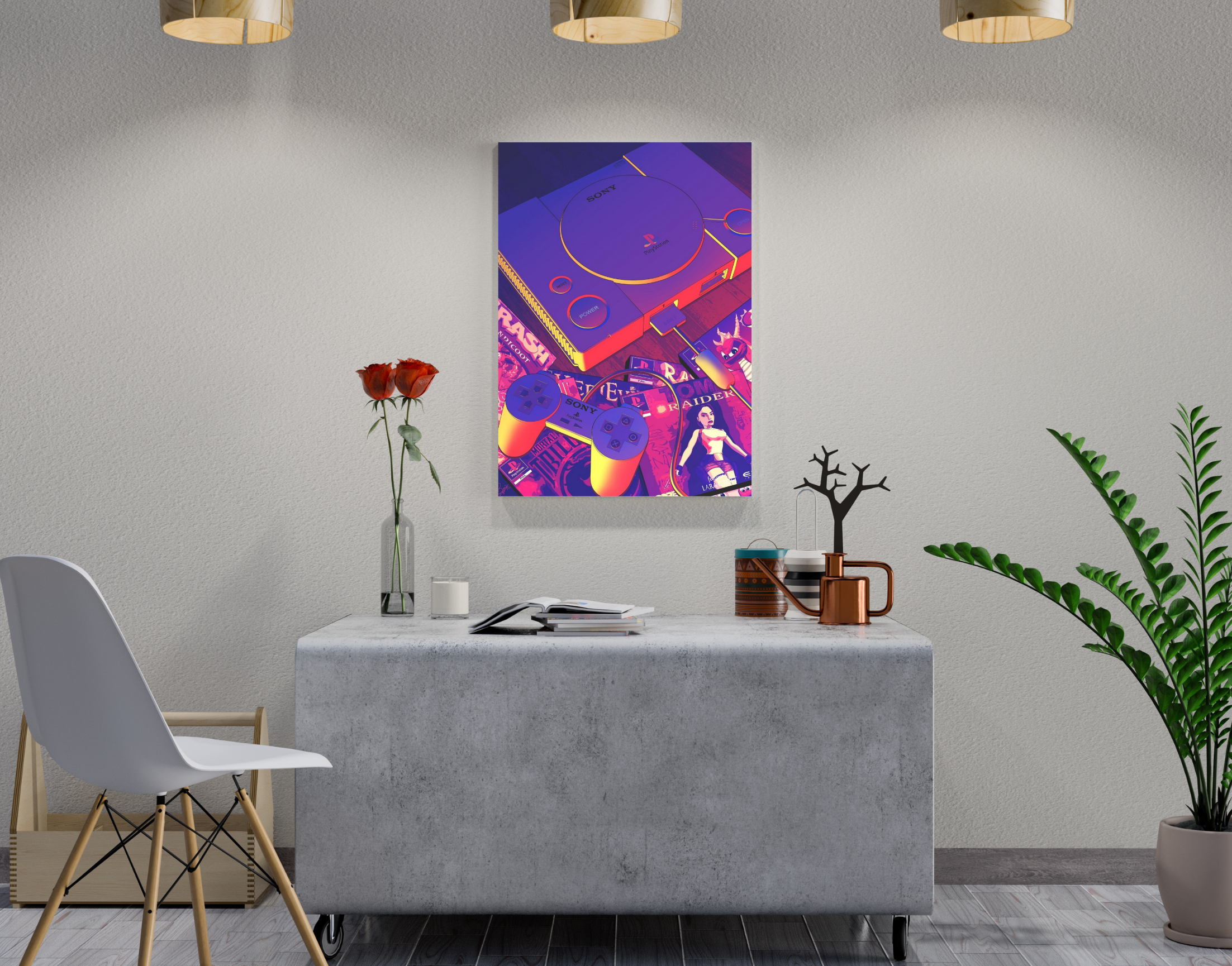 "SONY PLAY STATION: RAIDER"- Shiny & Sturdy Metallic Poster Art That Pops & Sticks (Literally!)