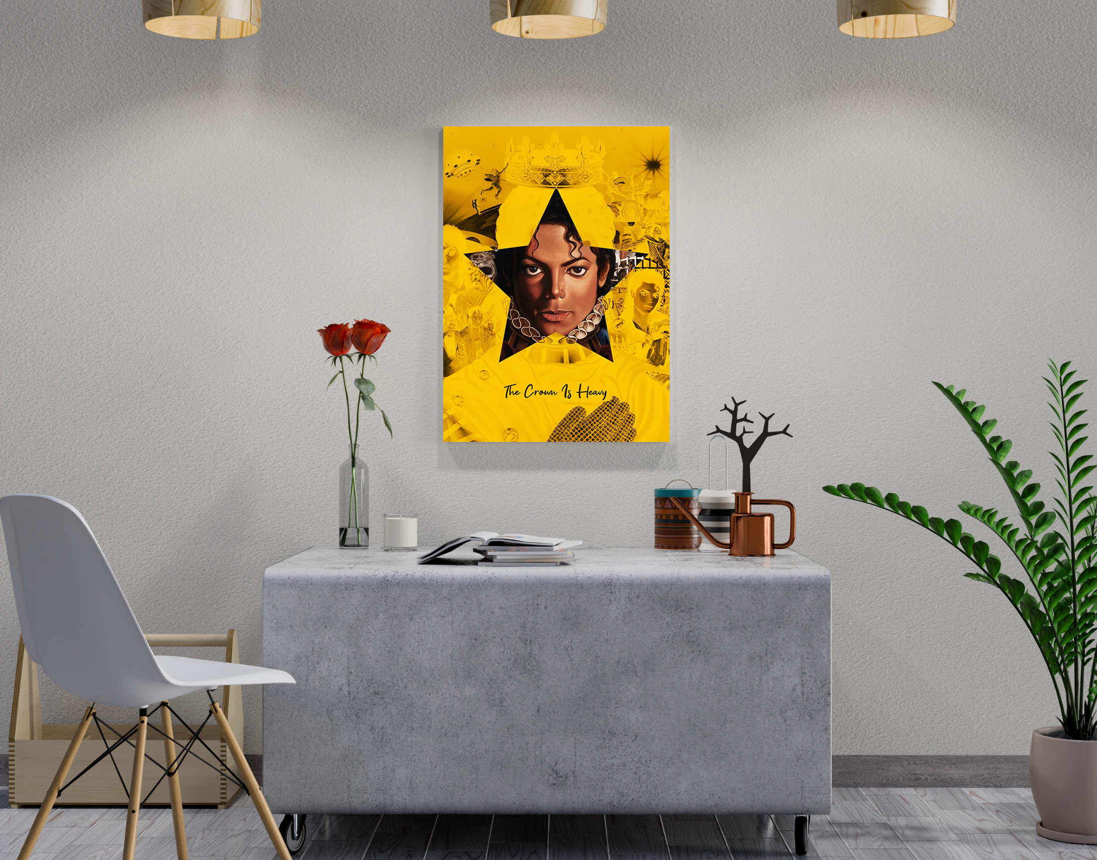 "Michael Jackson - The Crown Is Heavy"- Shiny & Sturdy Metallic Poster Art That Pops & Sticks
