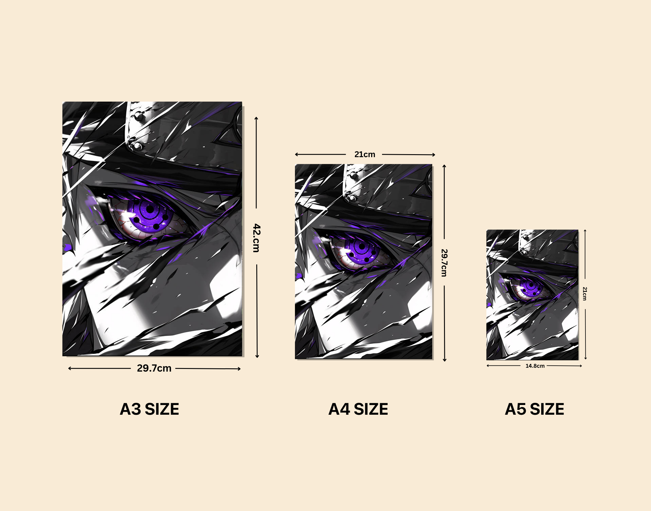 "Naruto- The Eye"- Shiny & Sturdy Metallic Poster Art That Pops & Sticks