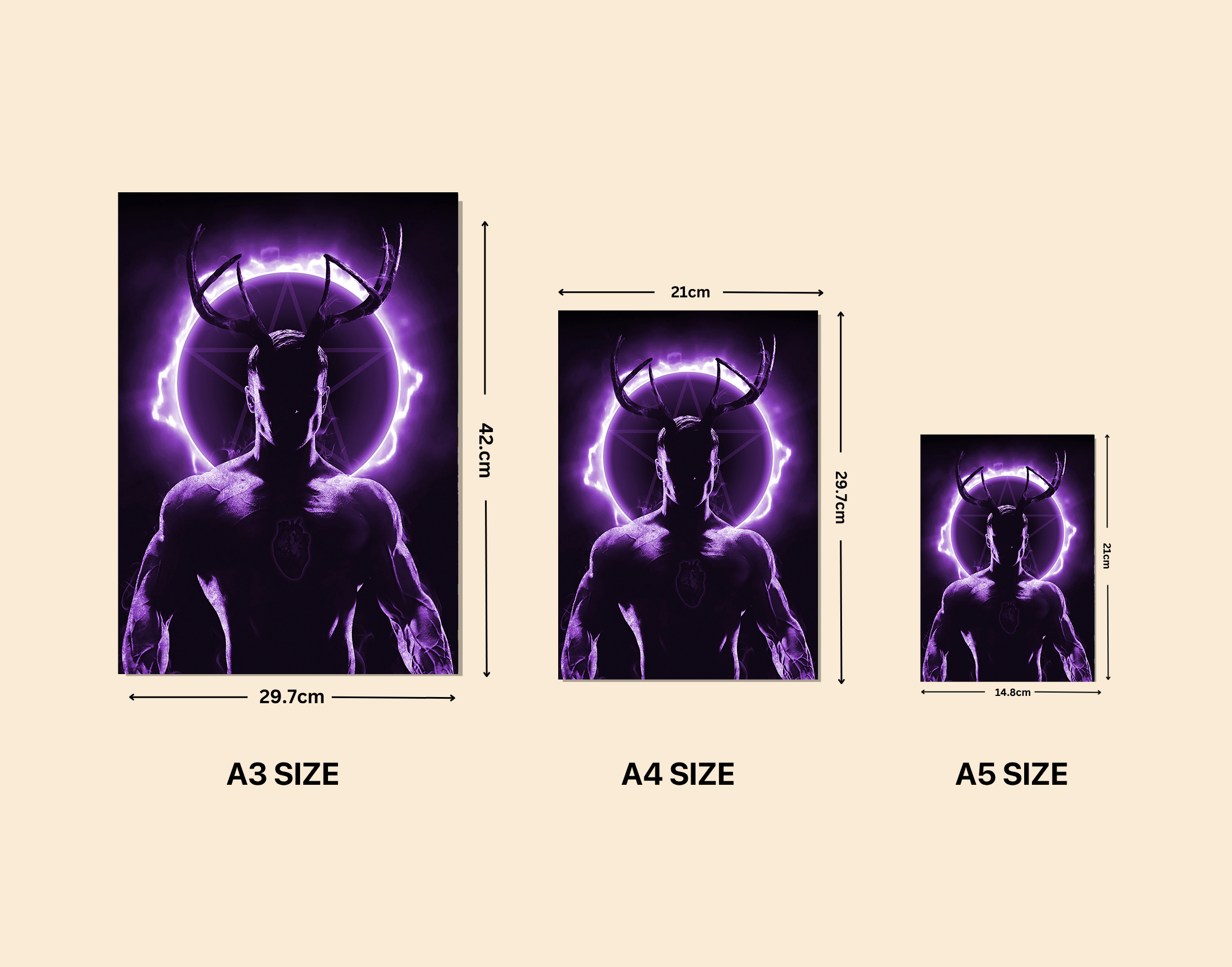 "Alpha Male"- Shiny & Sturdy Metallic Poster Art That Pops & Sticks