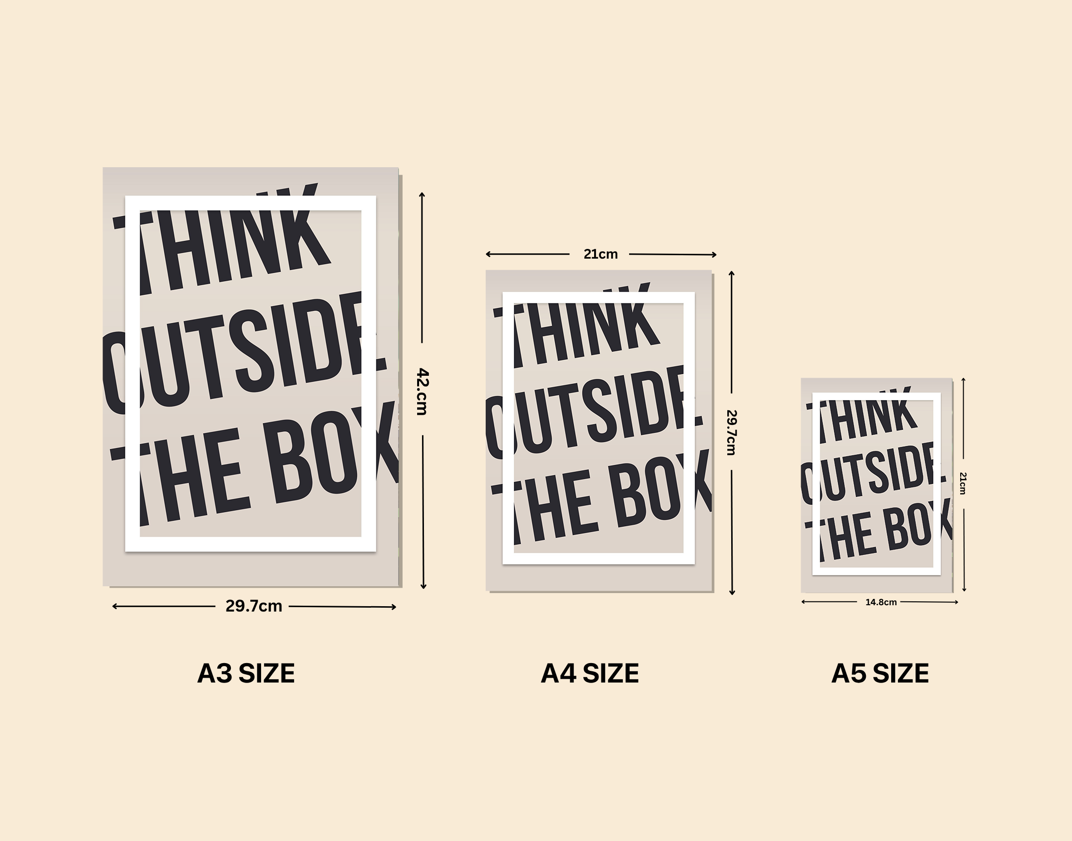 "Think Outside The Box"- Shiny & Sturdy Metallic Poster Art That Pops & Sticks