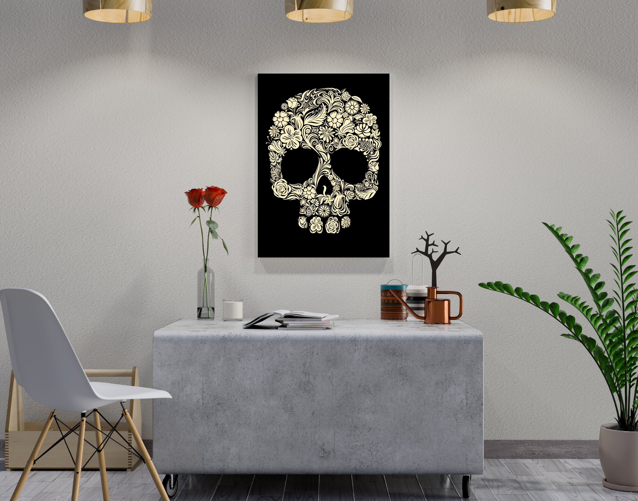 "Coco Skull"- Shiny & Sturdy Metallic Poster Art That Pops & Sticks