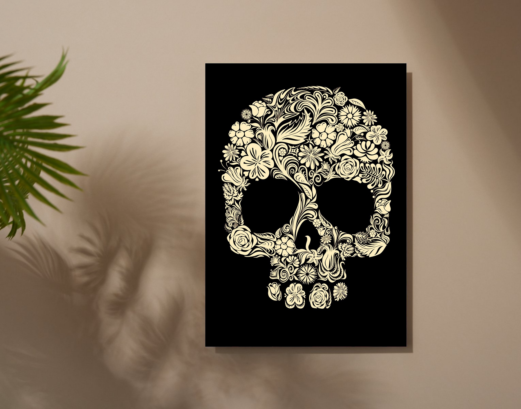 "Coco Skull"- Shiny & Sturdy Metallic Poster Art That Pops & Sticks