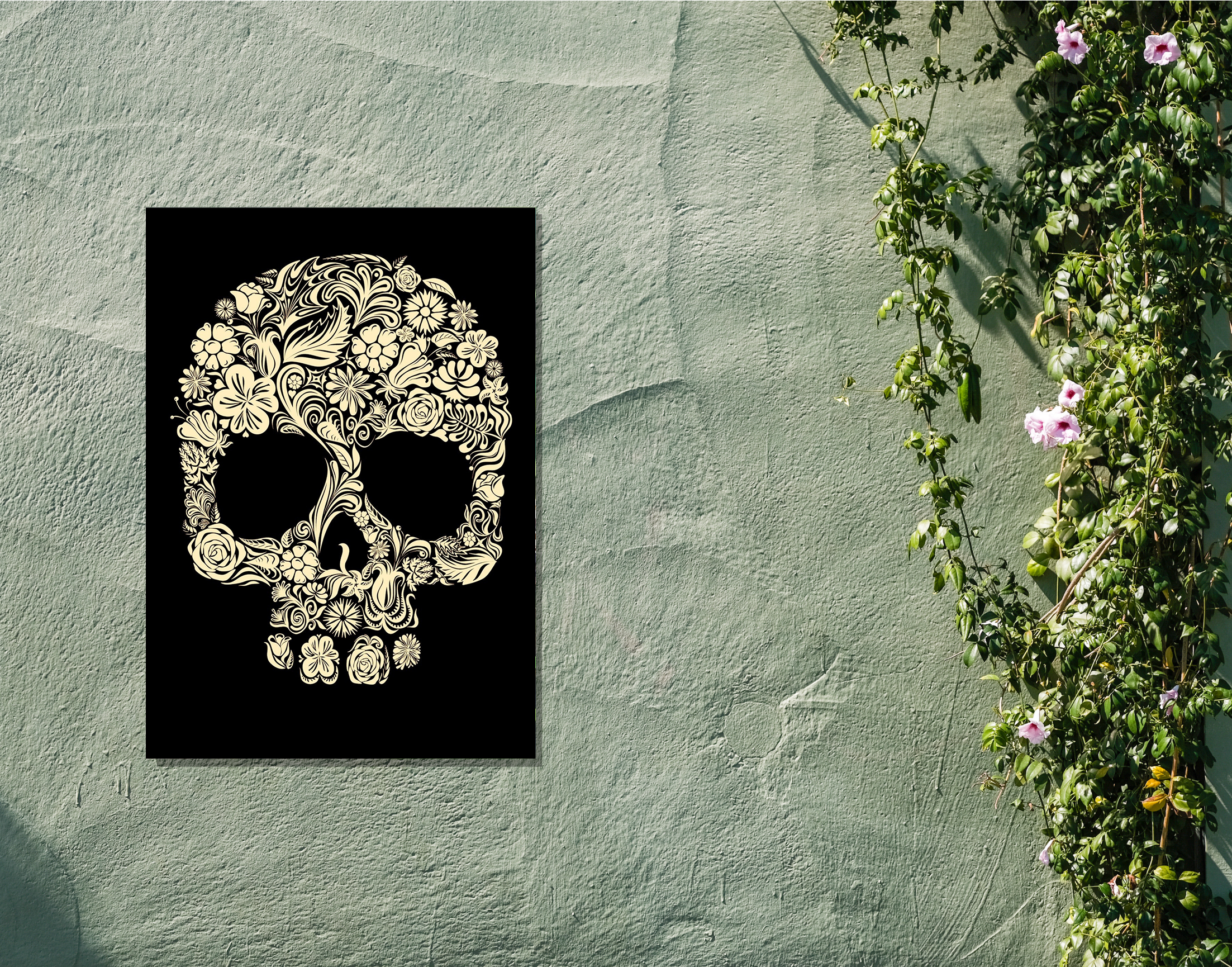 "Coco Skull"- Shiny & Sturdy Metallic Poster Art That Pops & Sticks