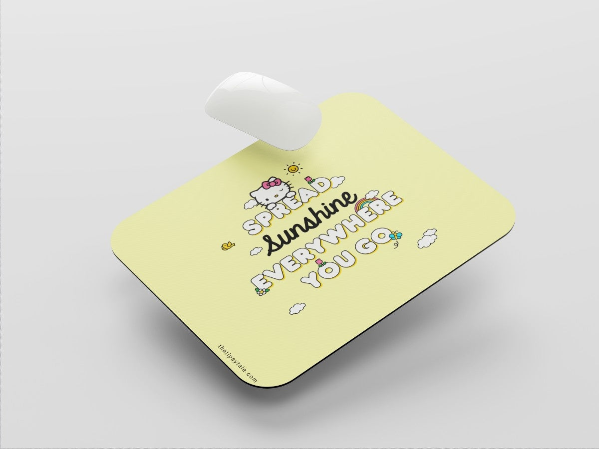 "Hello Kitty: Spread Sunshine " Mousepad Enhance Your Workspace with Style