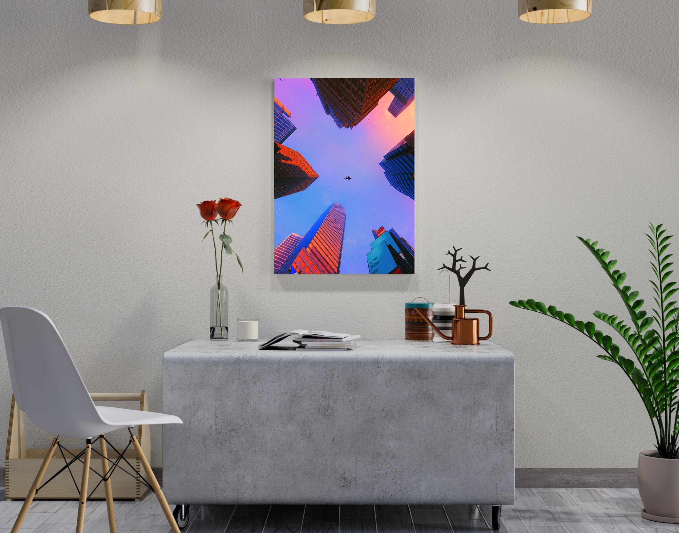 "Reach the Skies-Building Version"- Shiny & Sturdy Metallic Poster Art That Pops & Sticks
