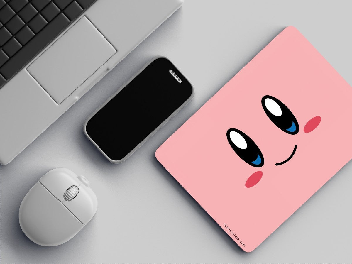 "Hello Kitty: Kirby Kawaii face" Mousepad Enhance Your Workspace with Style