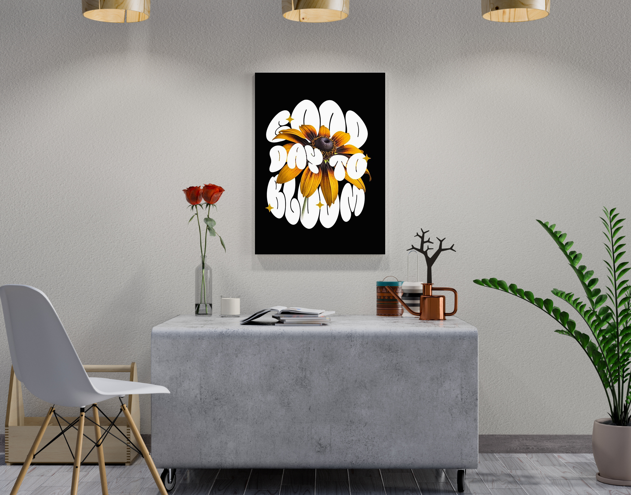"Good Day To Bloom"- Shiny & Sturdy Metallic Poster Art That Pops & Sticks