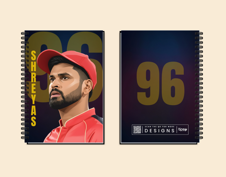"SHREYAS IYER: CRICKET FANDOM" -Elegant & Inspiring Diary for Daily Reflection
