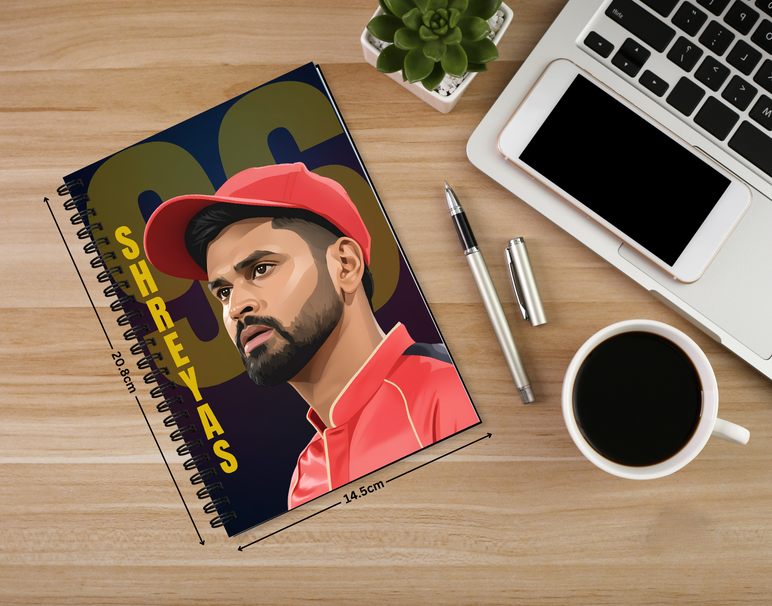 "SHREYAS IYER: CRICKET FANDOM" -Elegant & Inspiring Diary for Daily Reflection
