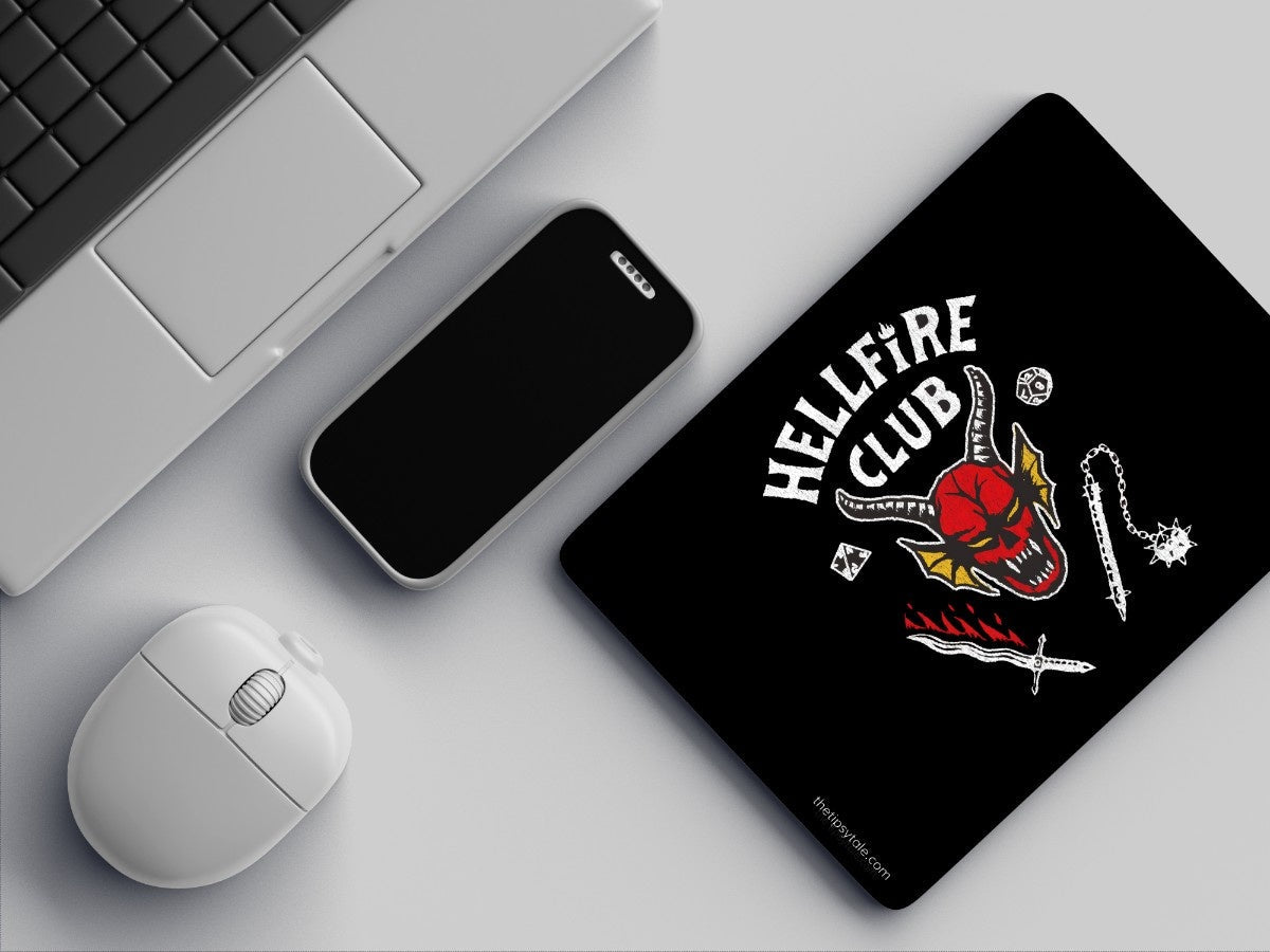 "HELFIRE CLUB - STRANGER THINGS" Mousepad Enhance Your Workspace with Style