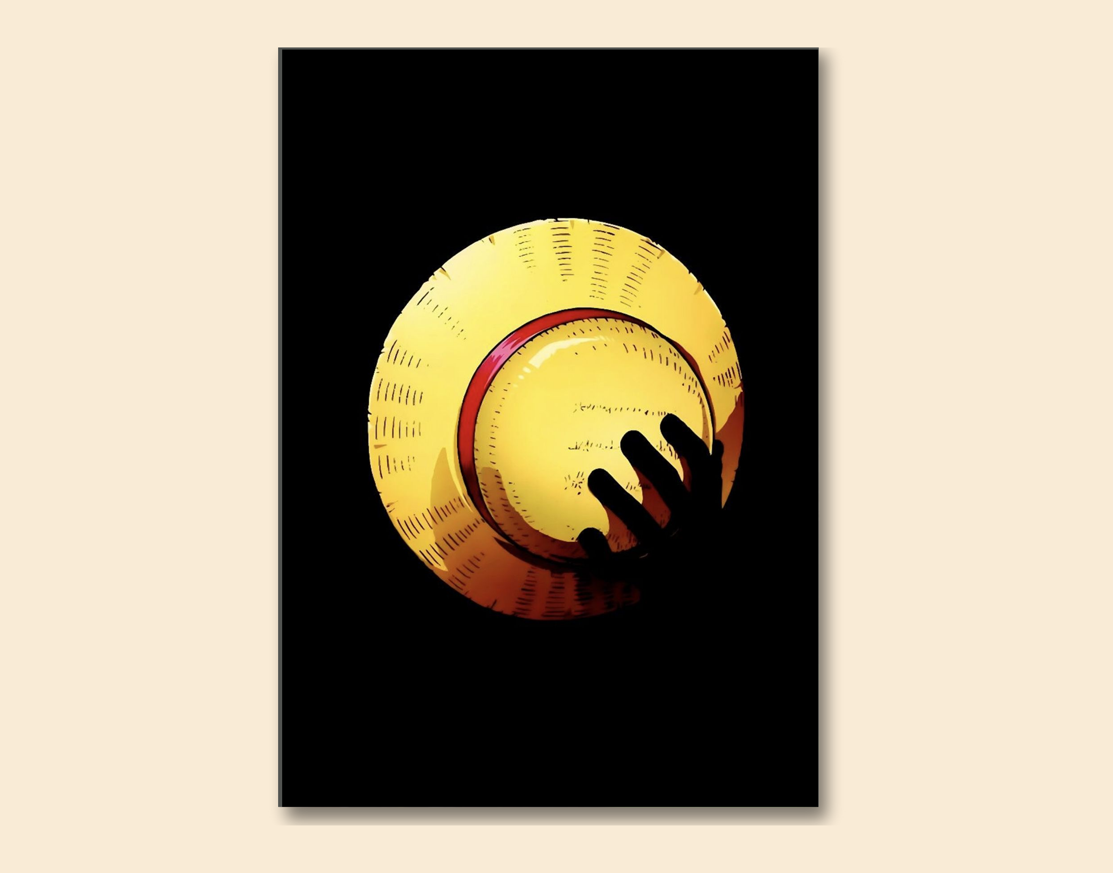 "One Piece: Monkey d luffy Cap"- Shiny & Sturdy Metallic Poster Art That Pops & Sticks