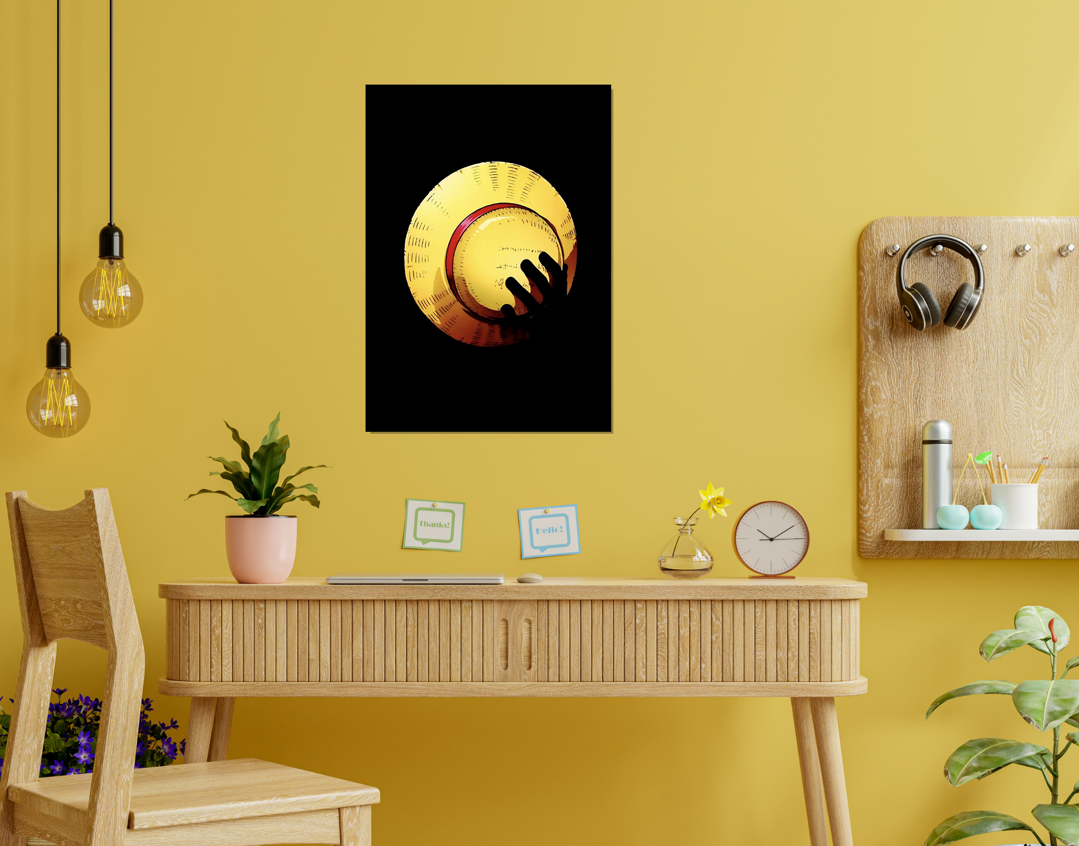 "One Piece: Monkey d luffy Cap"- Shiny & Sturdy Metallic Poster Art That Pops & Sticks