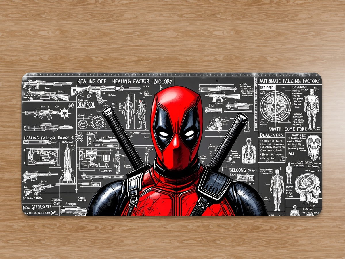 "DEADPOOL'S BLUEPRINT" Gaming Mousepad Elevate Your Gaming Experience